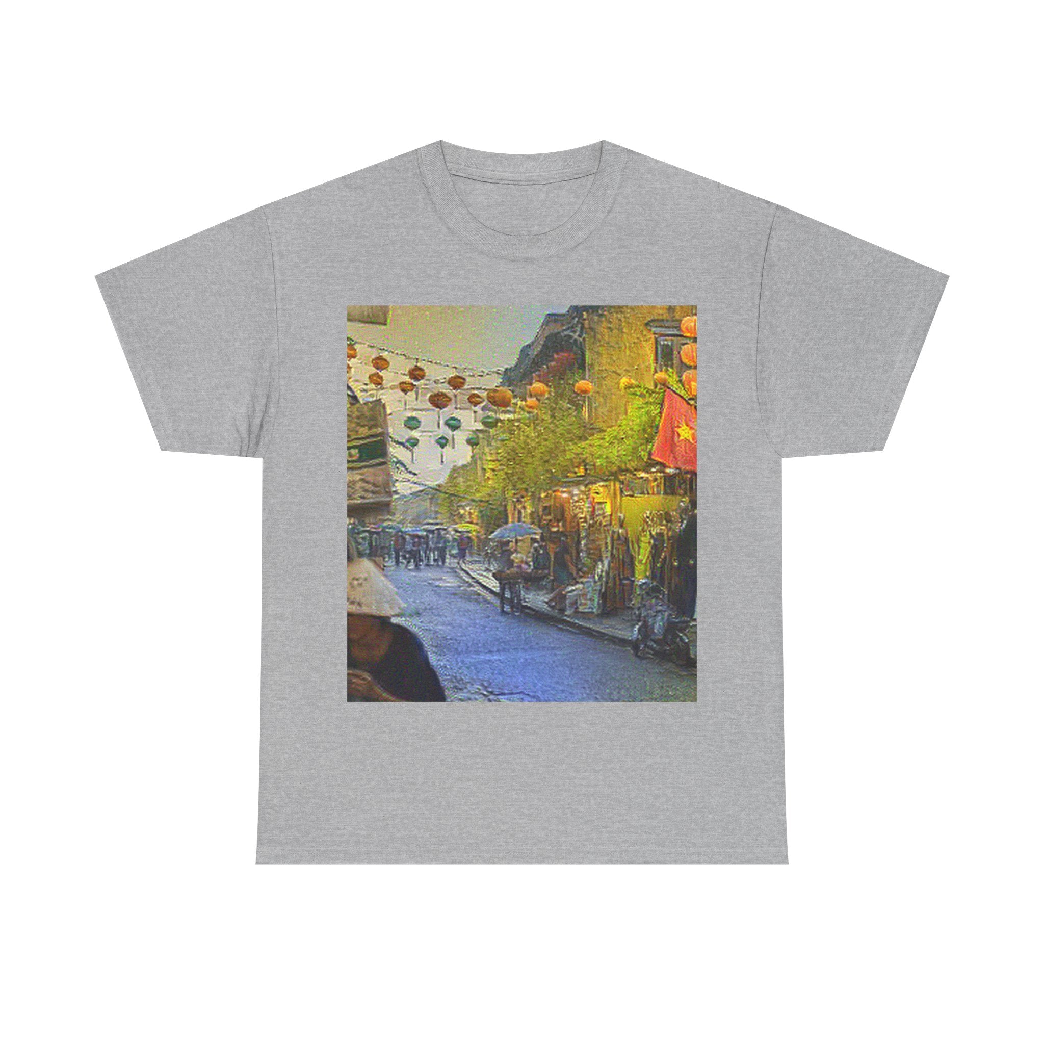 Hoi An Ancient Town in Cafe Terrace at Night Style | Vincent van Gogh Inspired Art