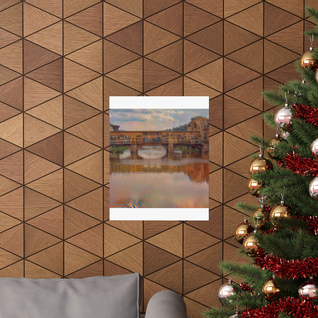 Ponte Vecchio in The Scream Style | Edvard Munch Inspired Art