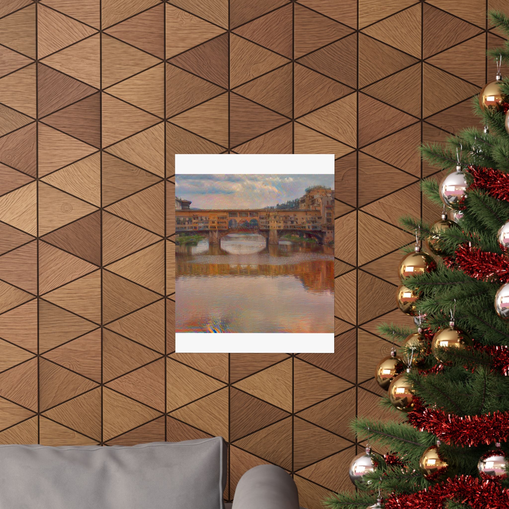 Ponte Vecchio in The Scream Style | Edvard Munch Inspired Art