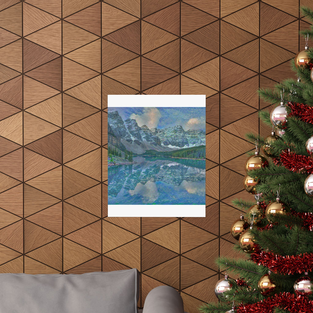 Moraine Lake in Water Lilies Style | Claude Monet Inspired Art