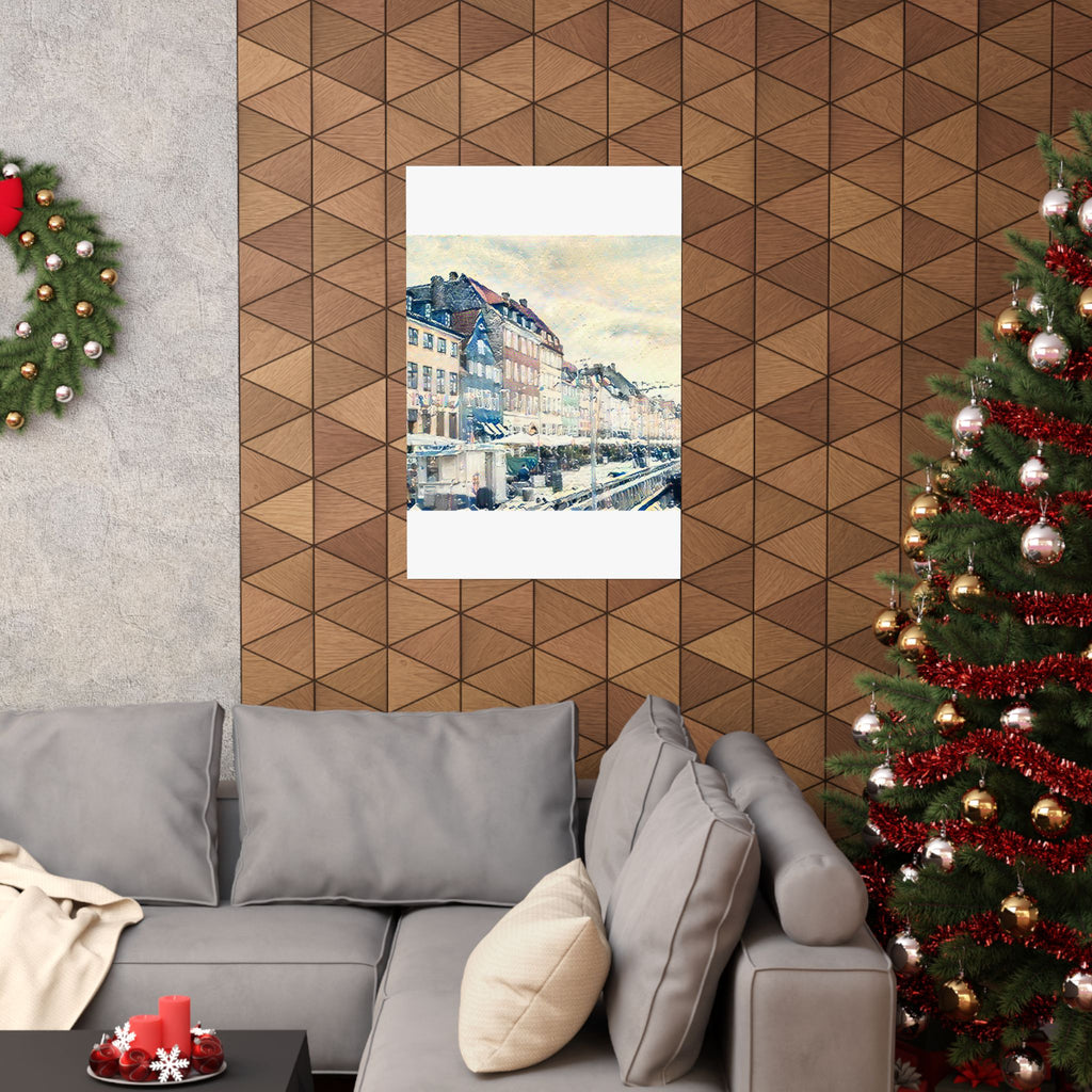 Nyhavn in The Great Wave off Kanagawa Style | Katsushika Hokusai Inspired Art