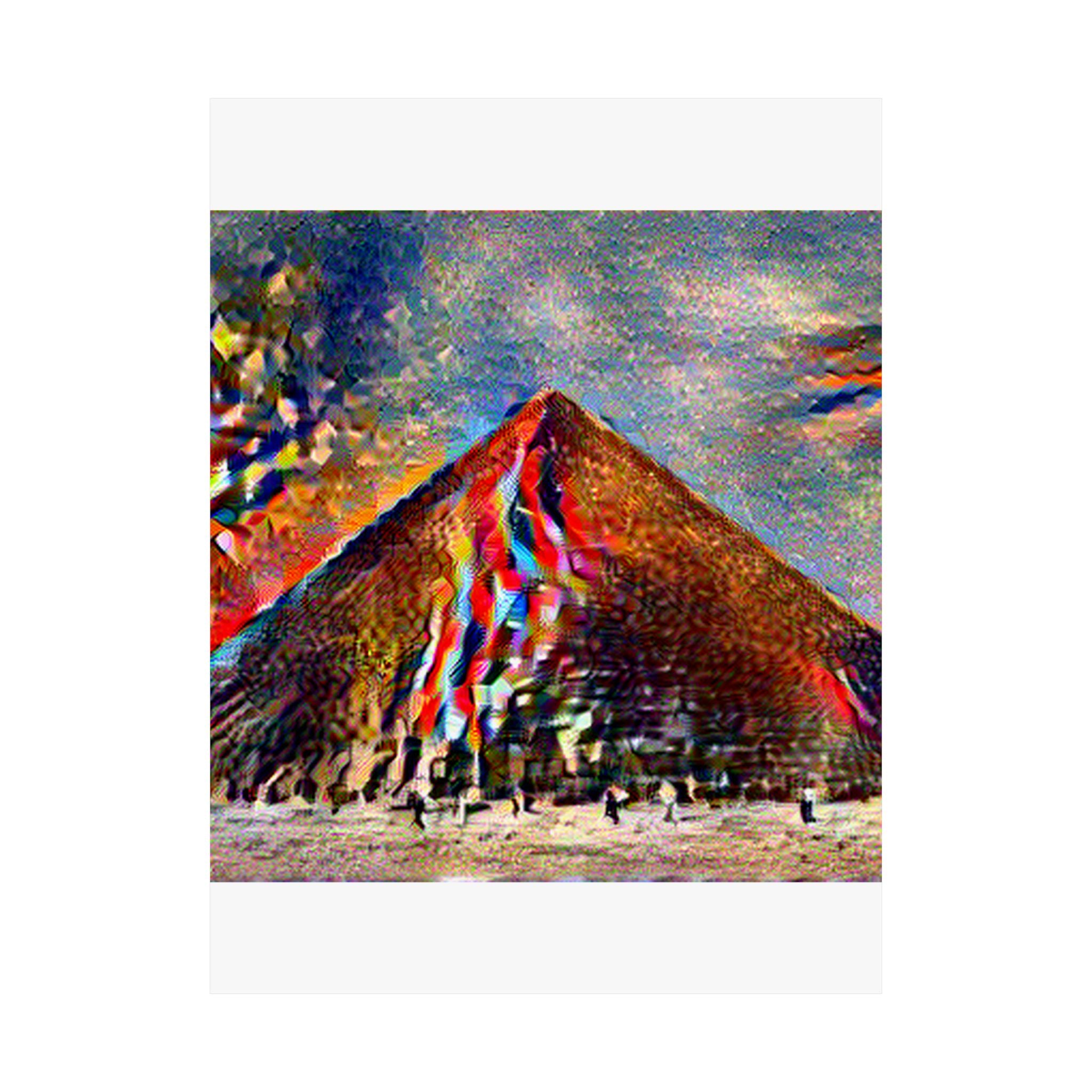 Pyramids Giza in Composition Vii Style - Poster Print