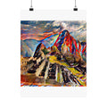 Machu Picchu in Composition Vii Style - Poster Print