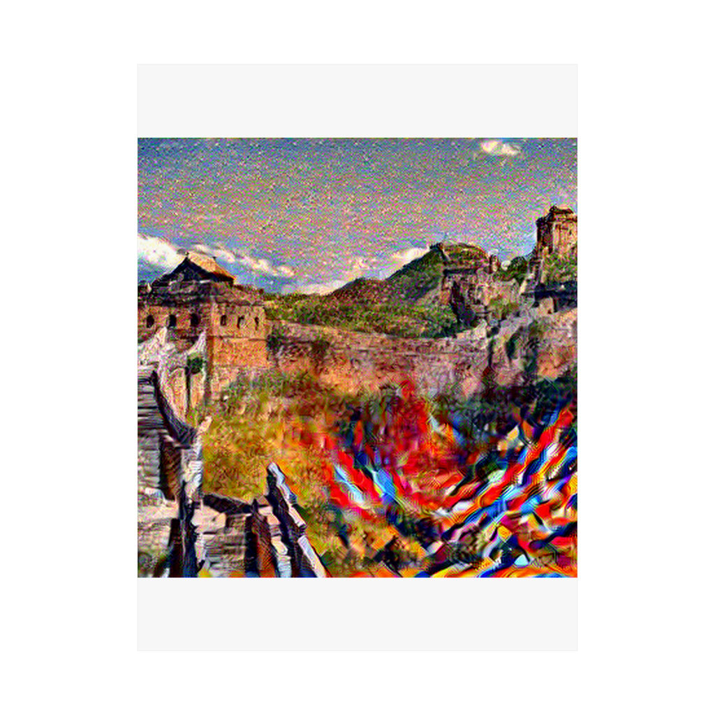 Great Wall in Composition Vii Style - Poster Print