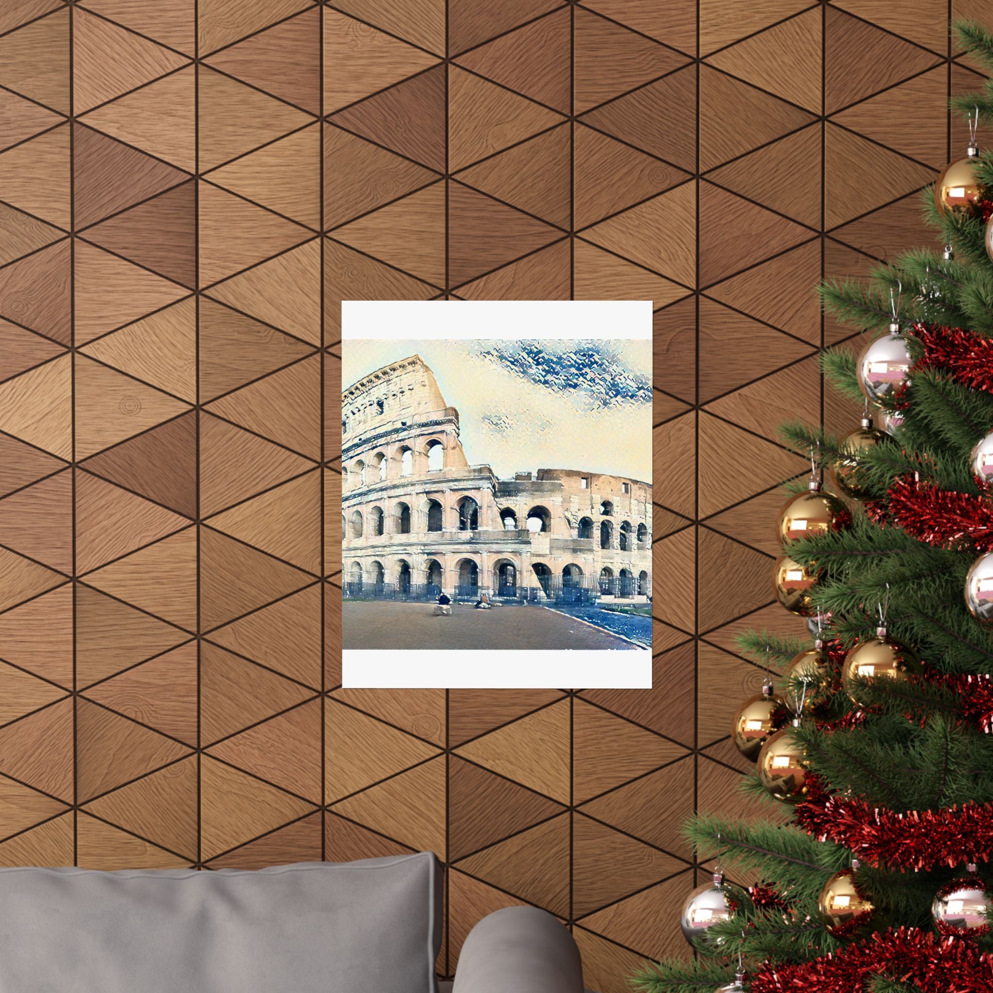 Colosseum in The Great Wave off Kanagawa Style | Katsushika Hokusai Inspired Art