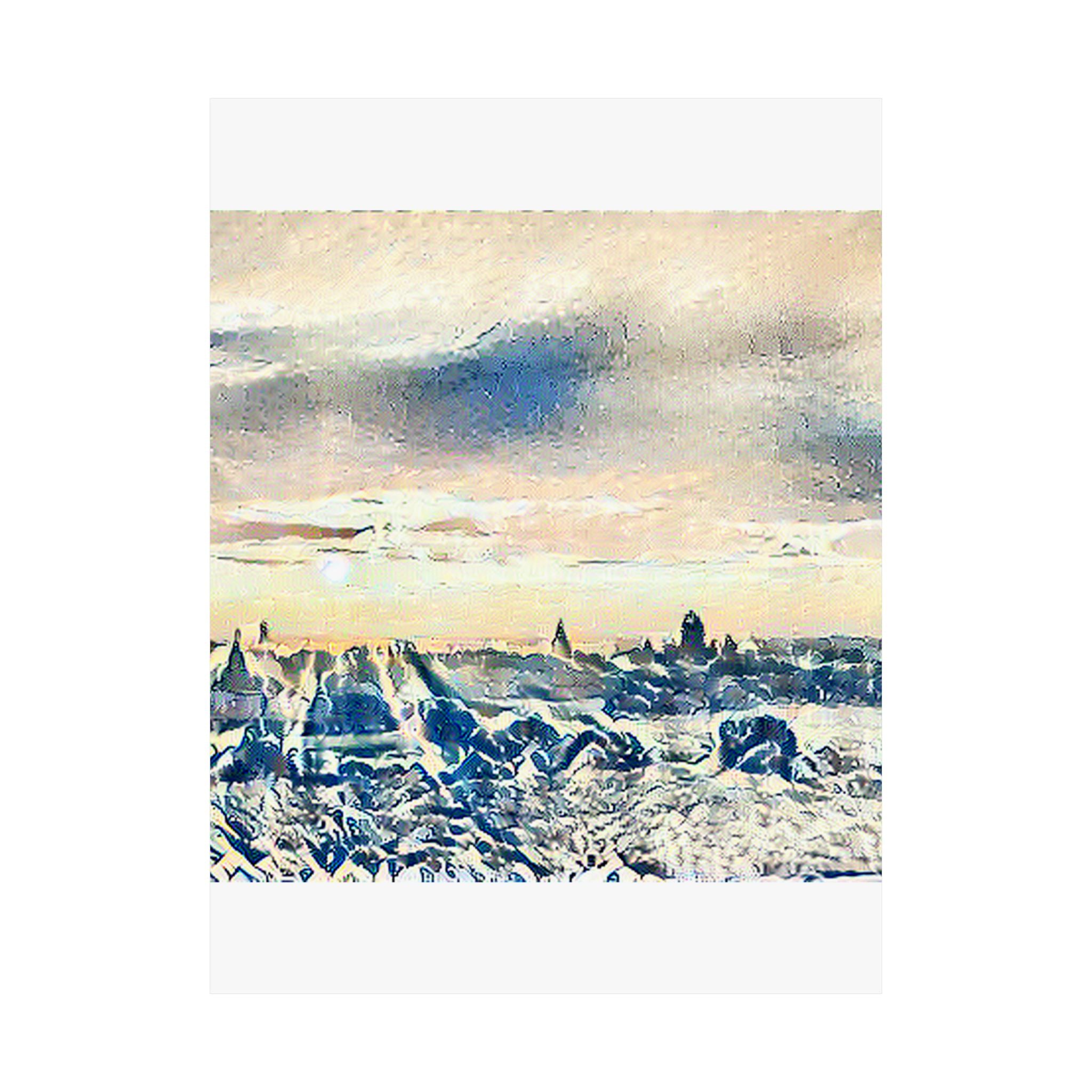 Bagan Temple Plain in The Great Wave off Kanagawa Style | Katsushika Hokusai Inspired Art