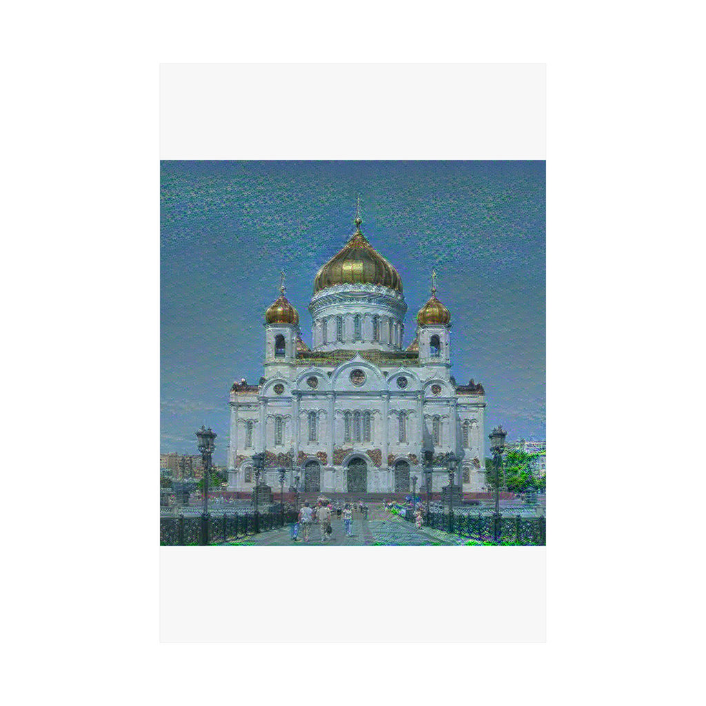 St. Basil's Cathedral in Water Lilies Style | Claude Monet Inspired Art