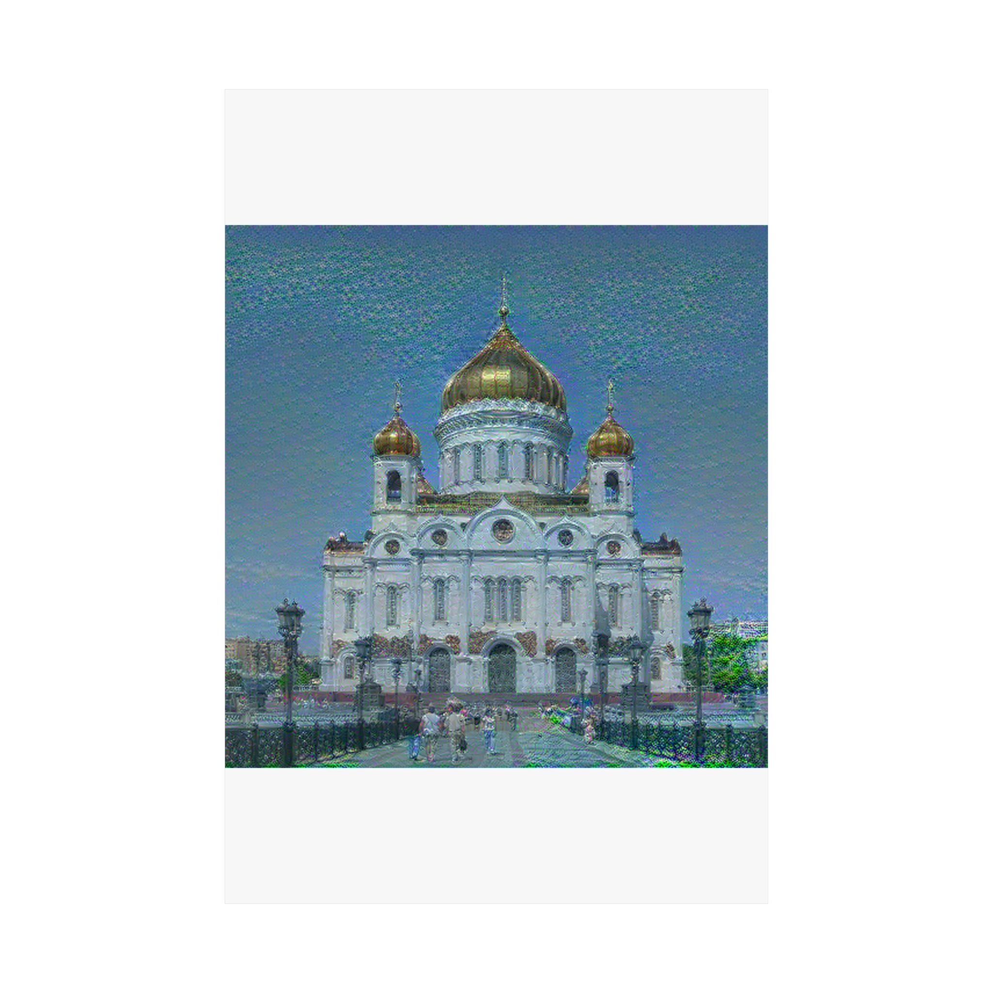 St. Basil's Cathedral in Water Lilies Style | Claude Monet Inspired Art