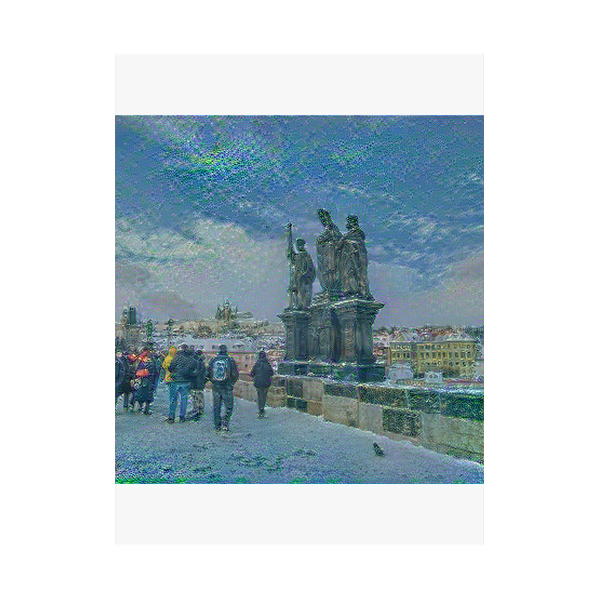 Charles Bridge in Water Lilies Style | Claude Monet Inspired Art