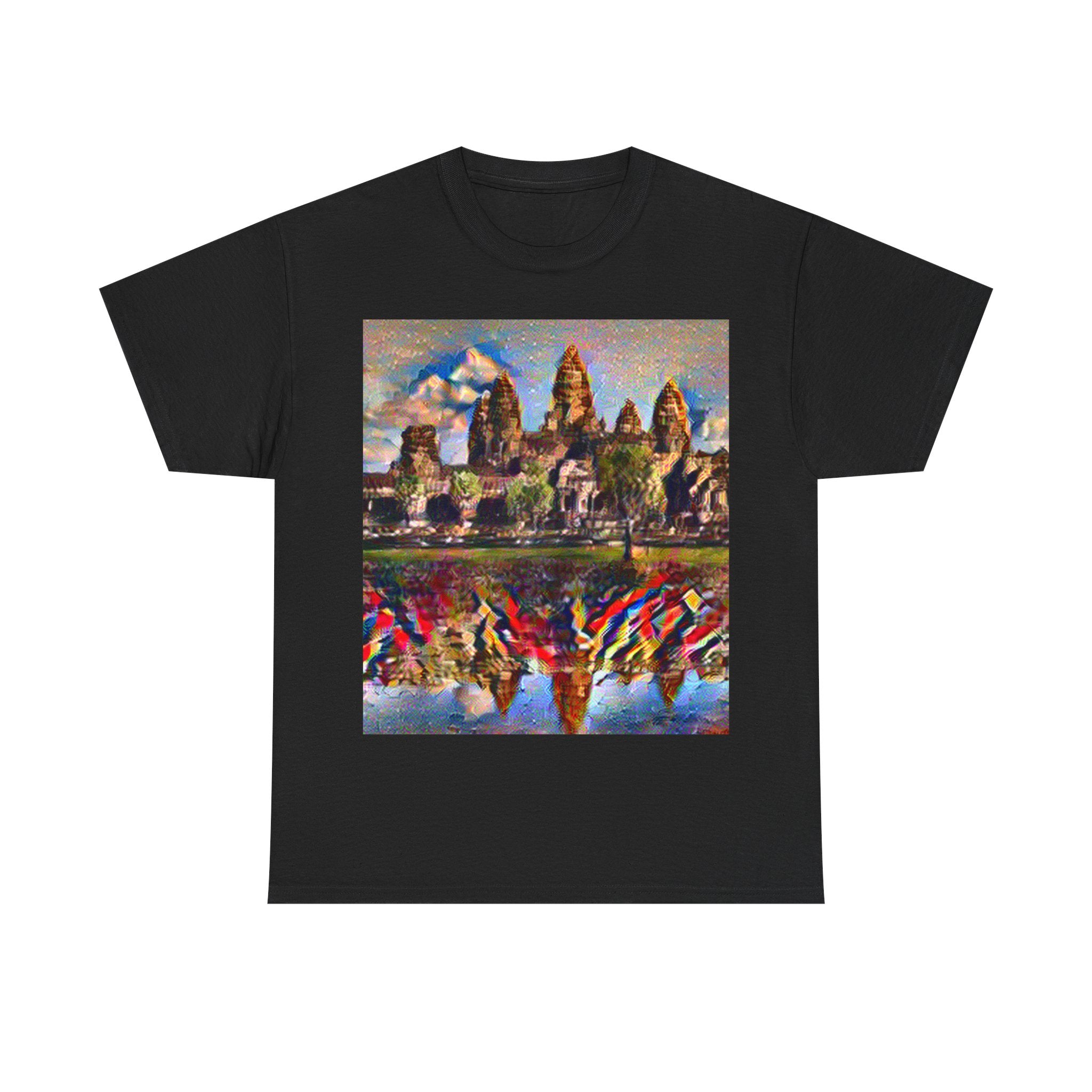 Angkor Wat in Composition VII Style | Wassily Kandinsky Inspired Art