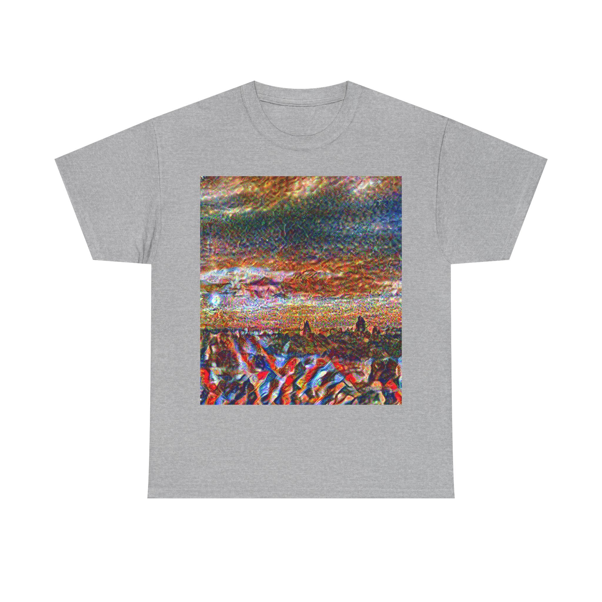 Bagan Temple Plain in Composition VII Style | Wassily Kandinsky Inspired Art