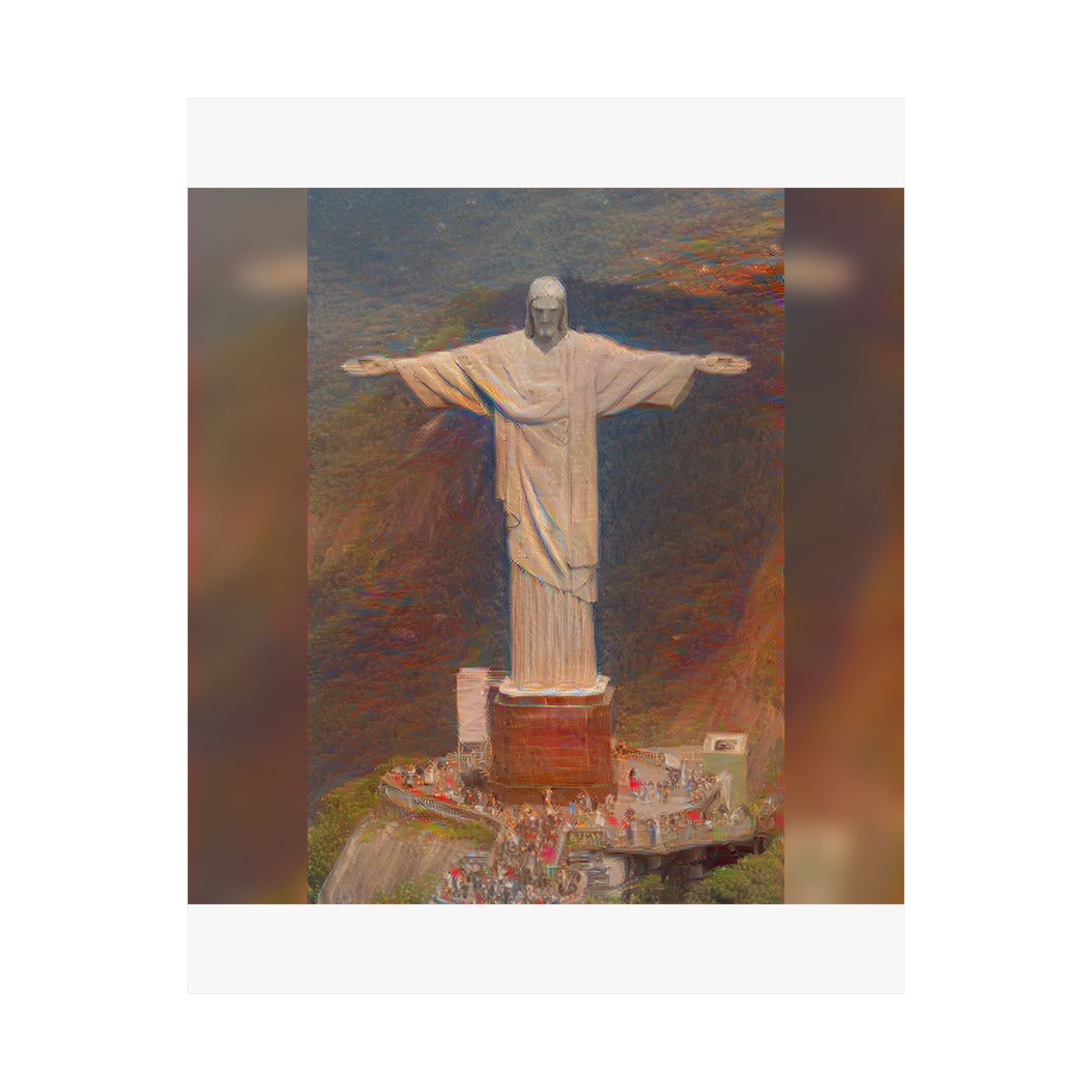 Christ the Redeemer in The Scream Style - Art Poster Print