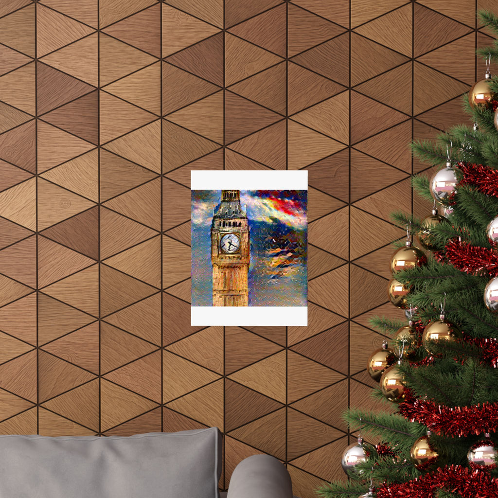 Big Ben in Composition VII Style | Wassily Kandinsky Inspired Art