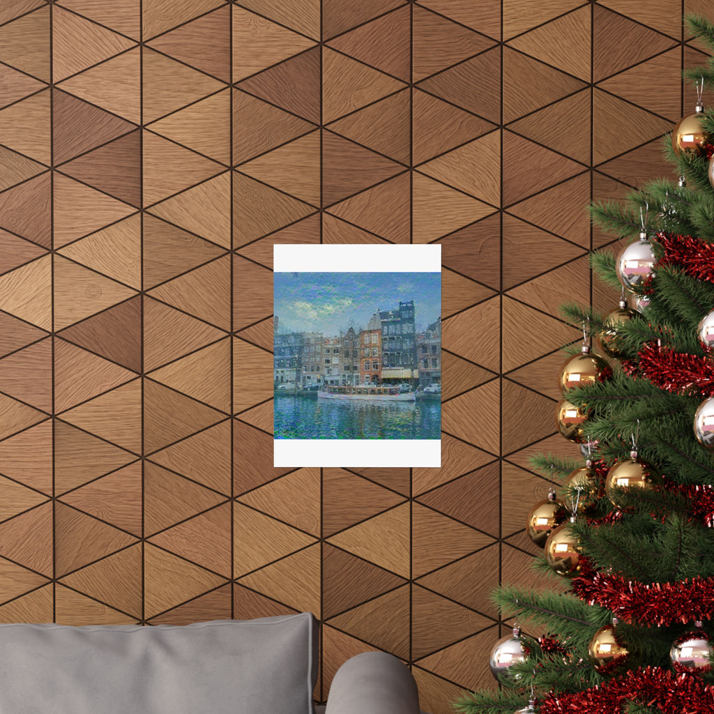 Amsterdam Canal Ring in Water Lilies Style | Claude Monet Inspired Art