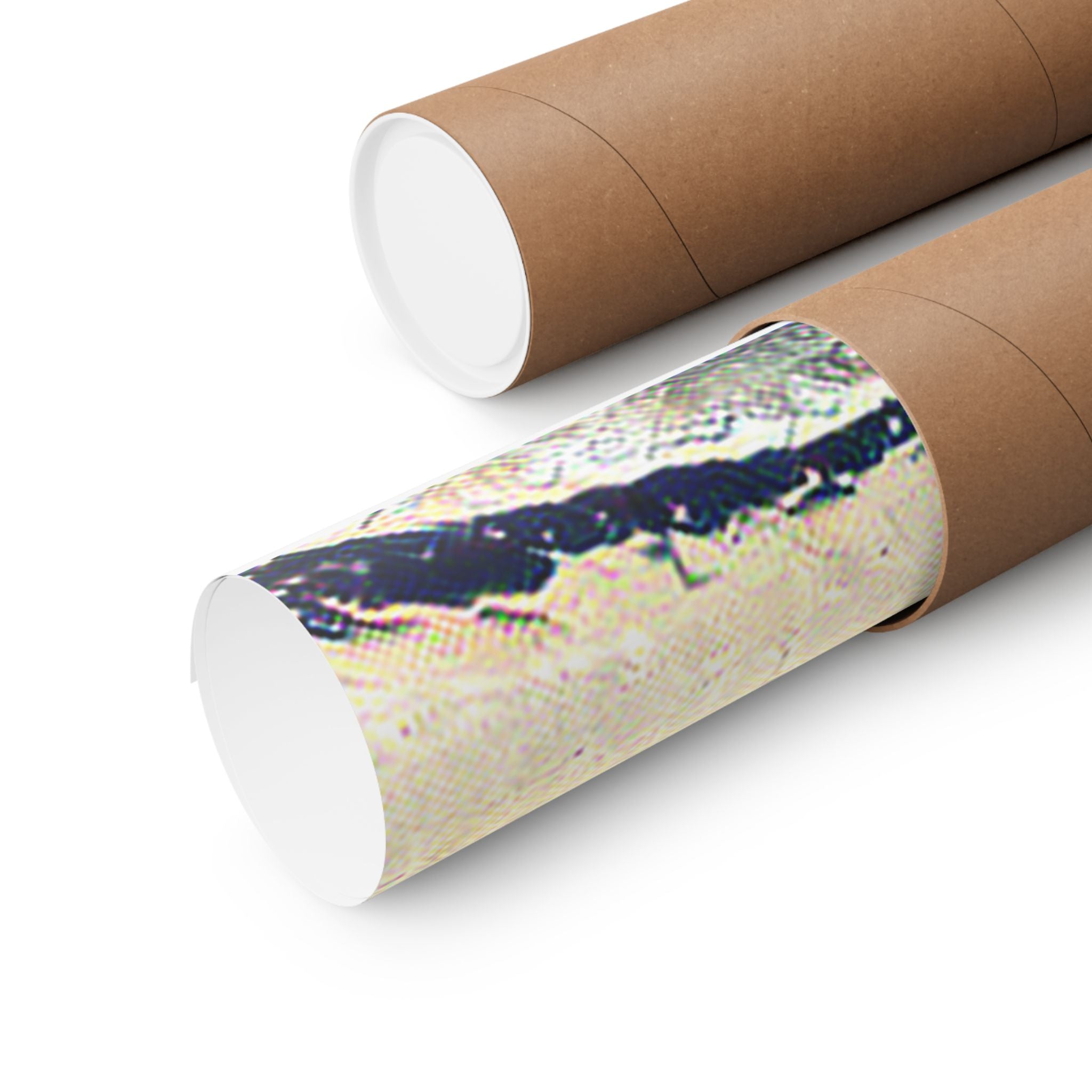 Parthenon in Great Wave Style - Poster Print