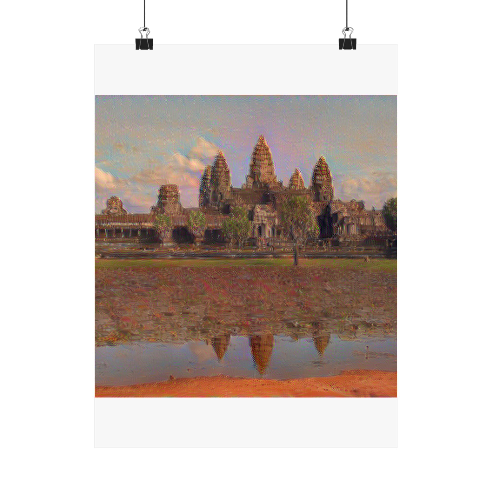 Angkor Wat in The Scream Style | Edvard Munch Inspired Art