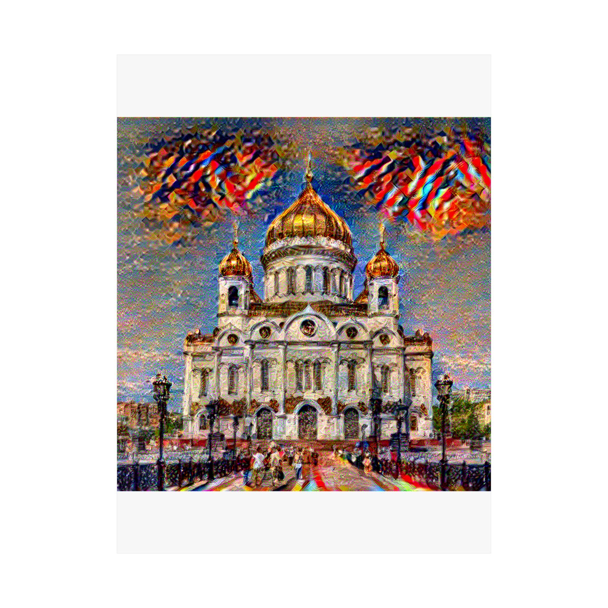 St Basils in Composition Vii Style - Poster Print