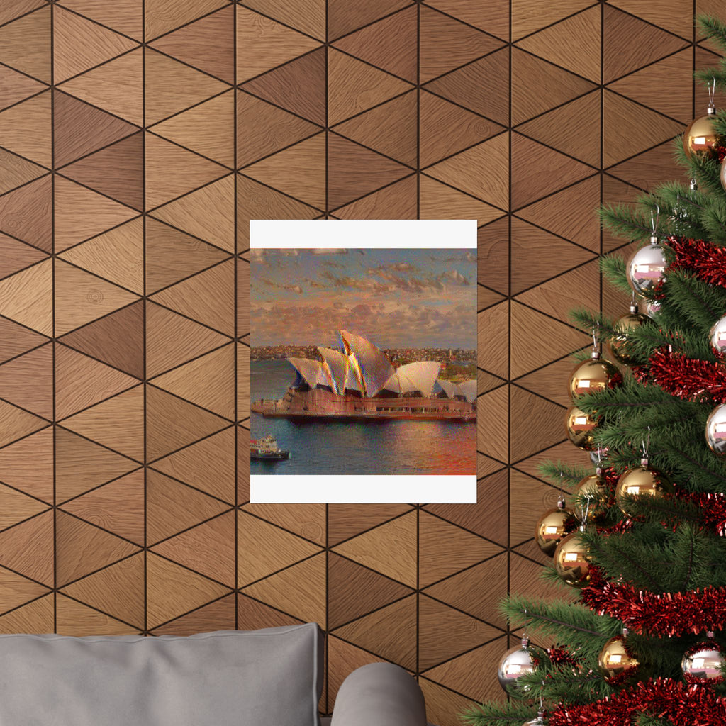 Sydney Opera in The Scream Style - Poster Print