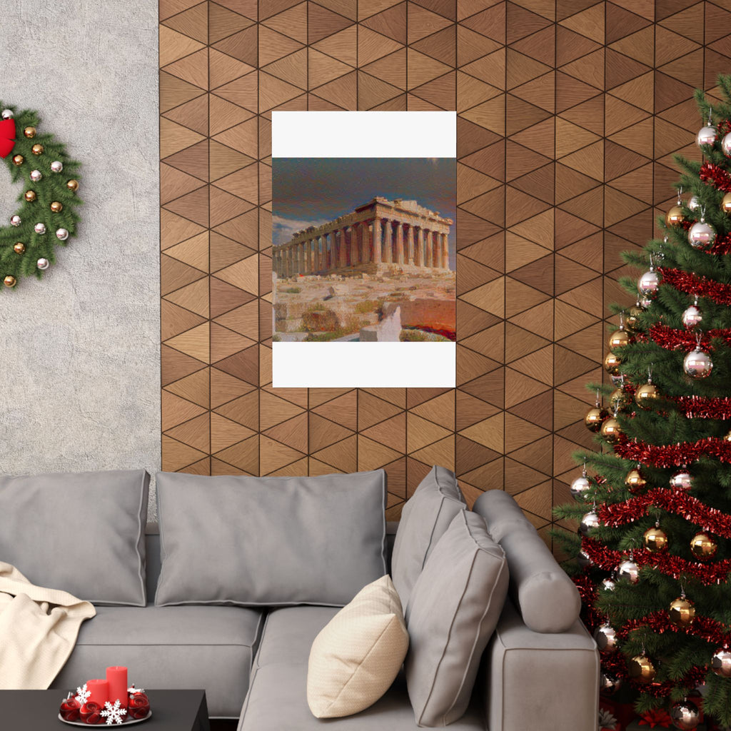 Parthenon in The Scream Style - Poster Print