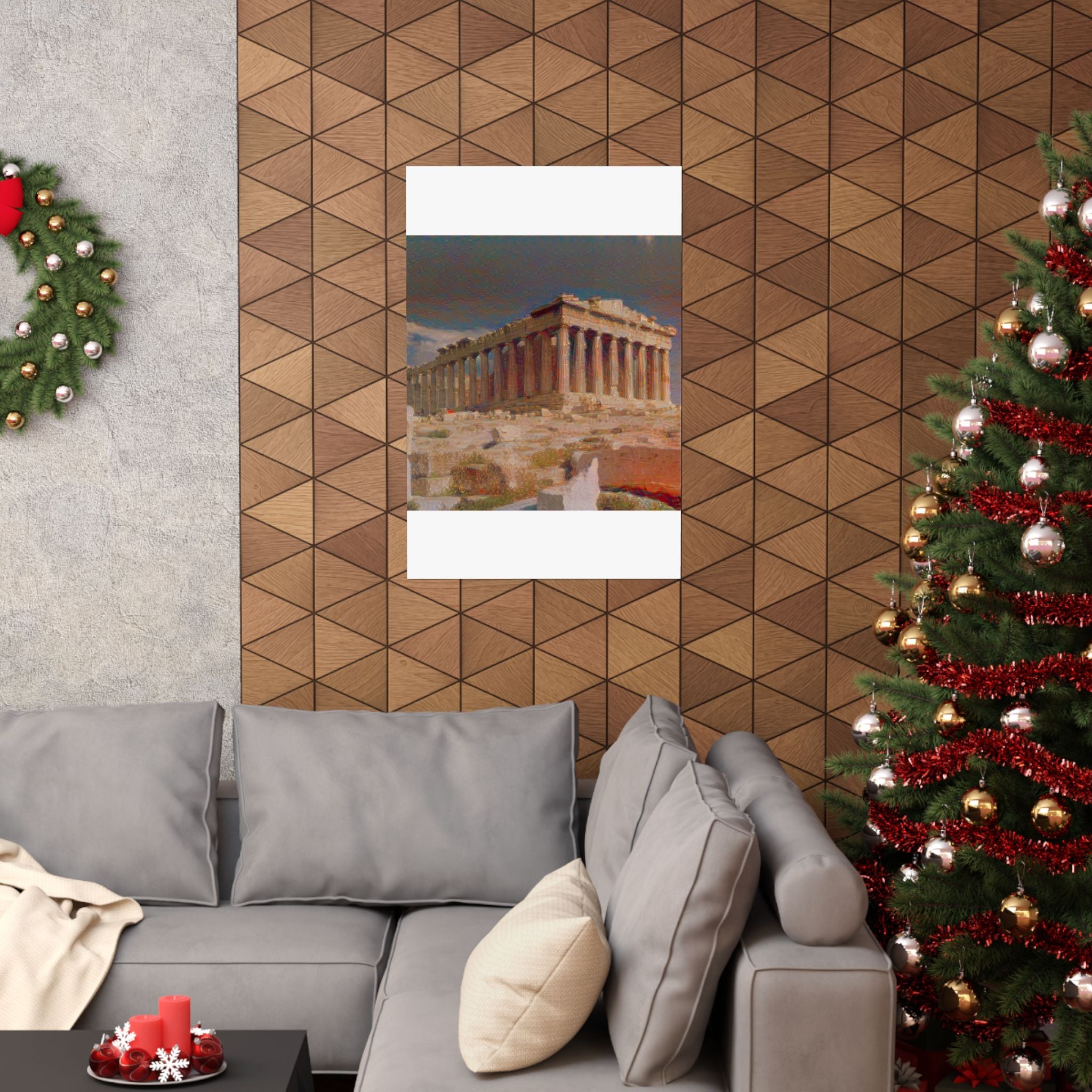 Parthenon in The Scream Style - Poster Print