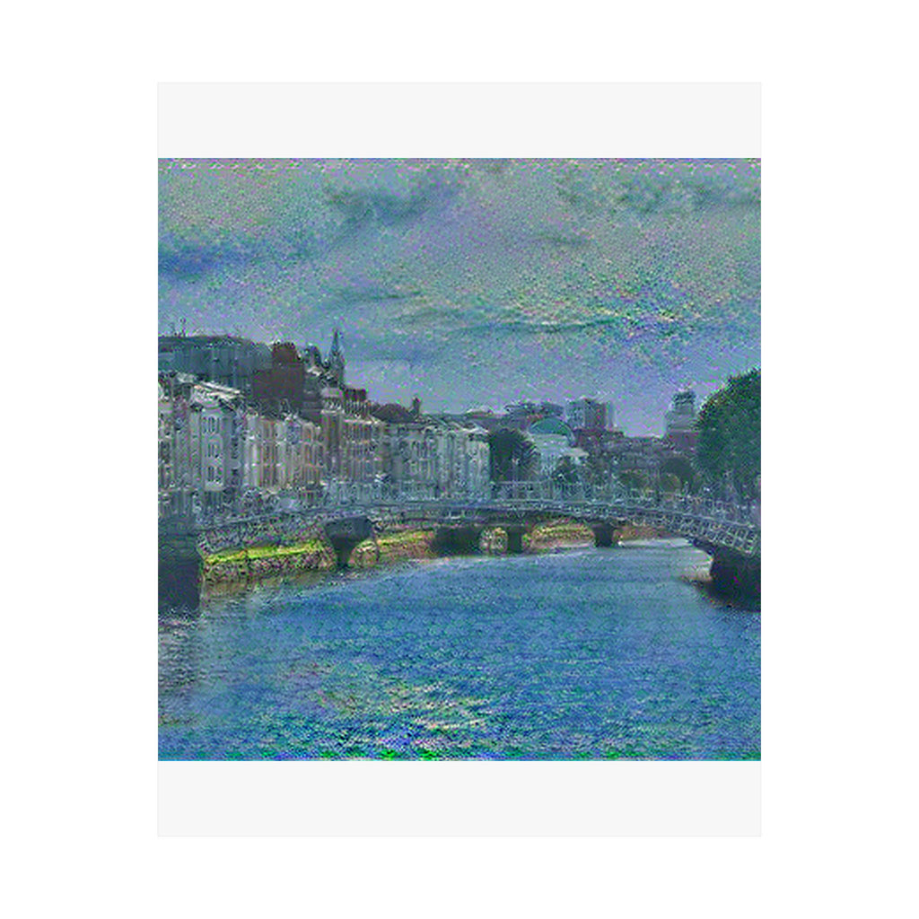 Ha'penny Bridge in Water Lilies Style | Claude Monet Inspired Art