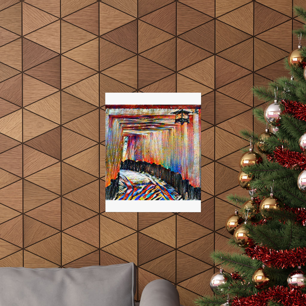 Fushimi Inari Shrine in Composition VII Style | Wassily Kandinsky Inspired Art