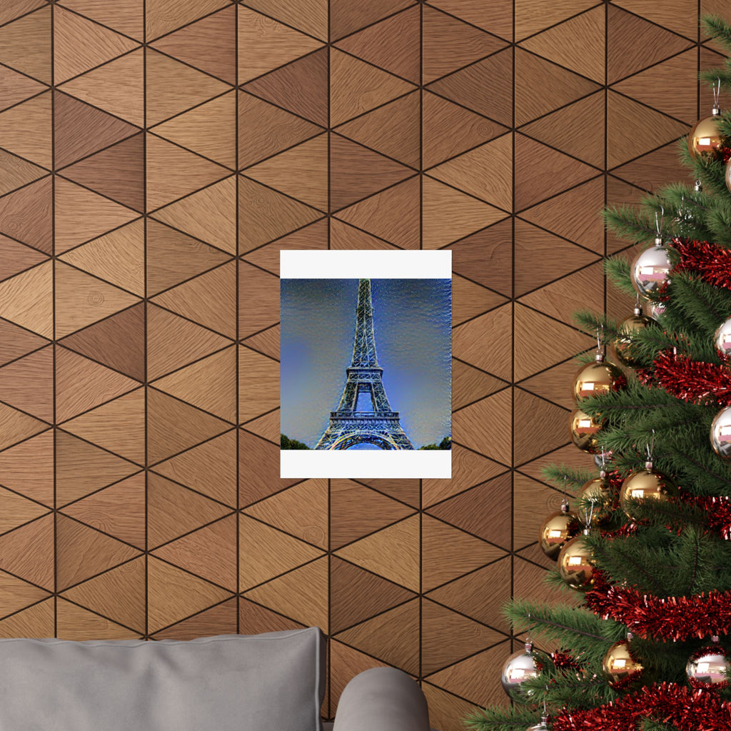 Eiffel Tower in Starry Night Style | Vincent van Gogh Inspired Art