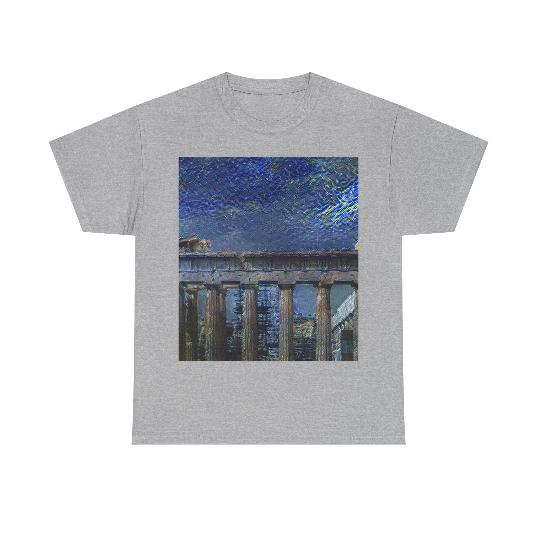Acropolis Athens in Starry Night Style - T-Shirt Gift