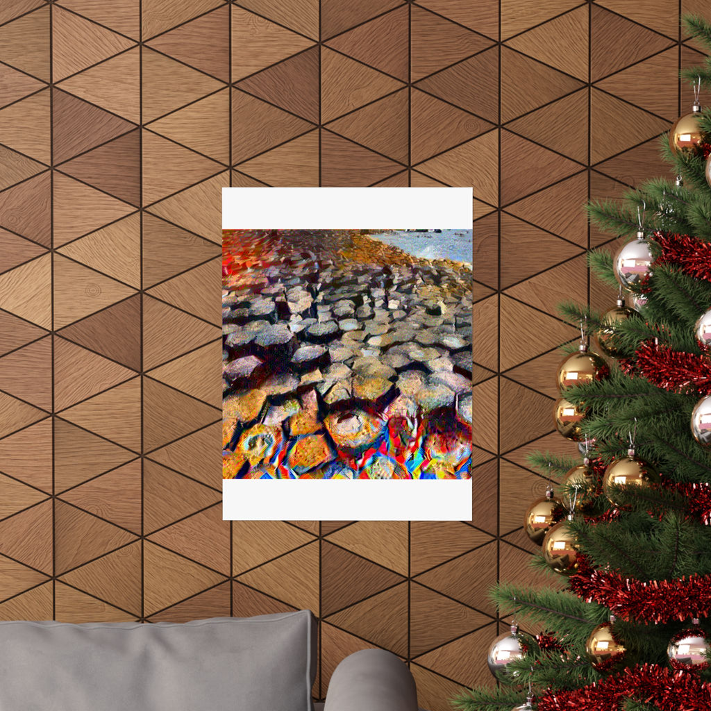 Giant's Causeway in Composition VII Style | Wassily Kandinsky Inspired Art