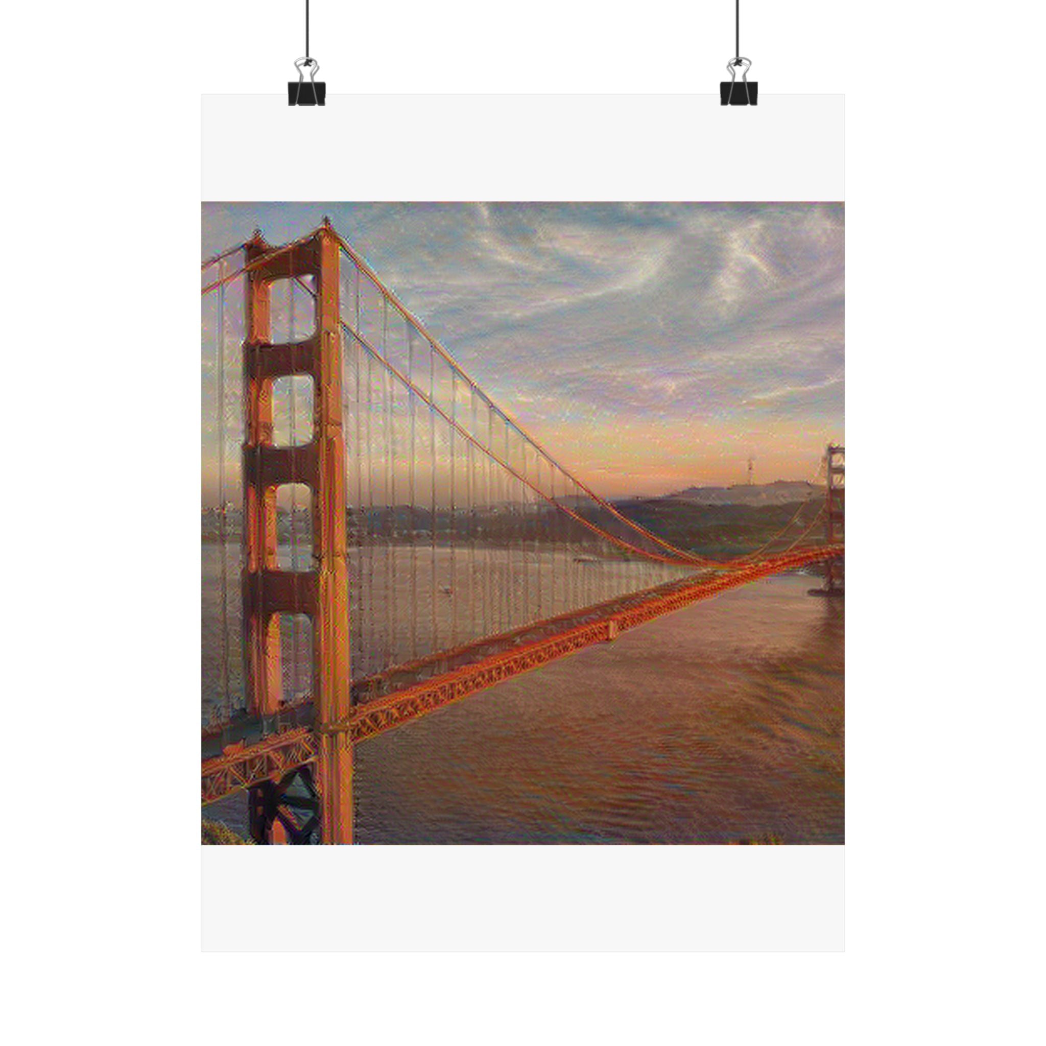 Golden Gate Bridge in The Scream Style | Edvard Munch Inspired Art