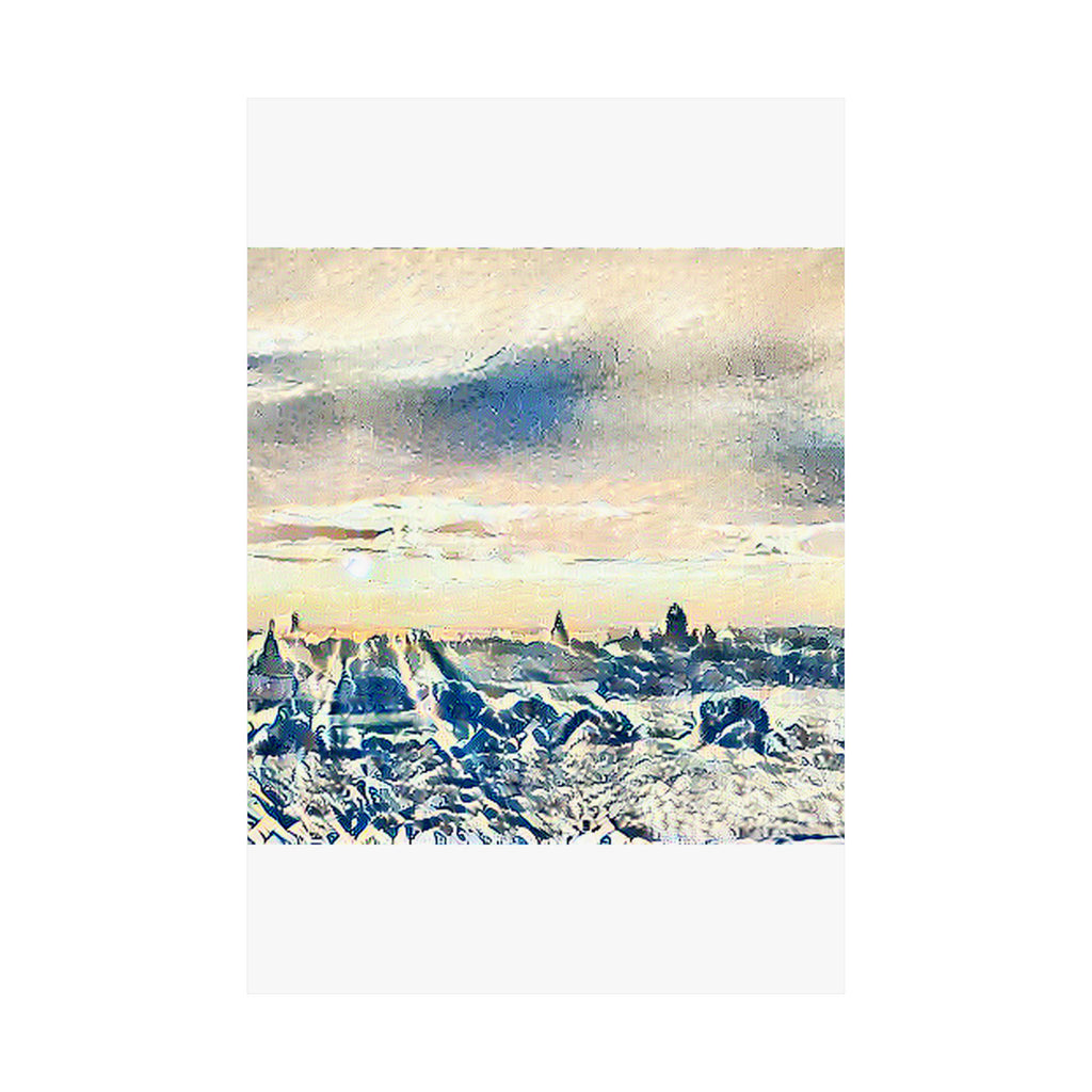 Bagan Temple Plain in The Great Wave off Kanagawa Style | Katsushika Hokusai Inspired Art