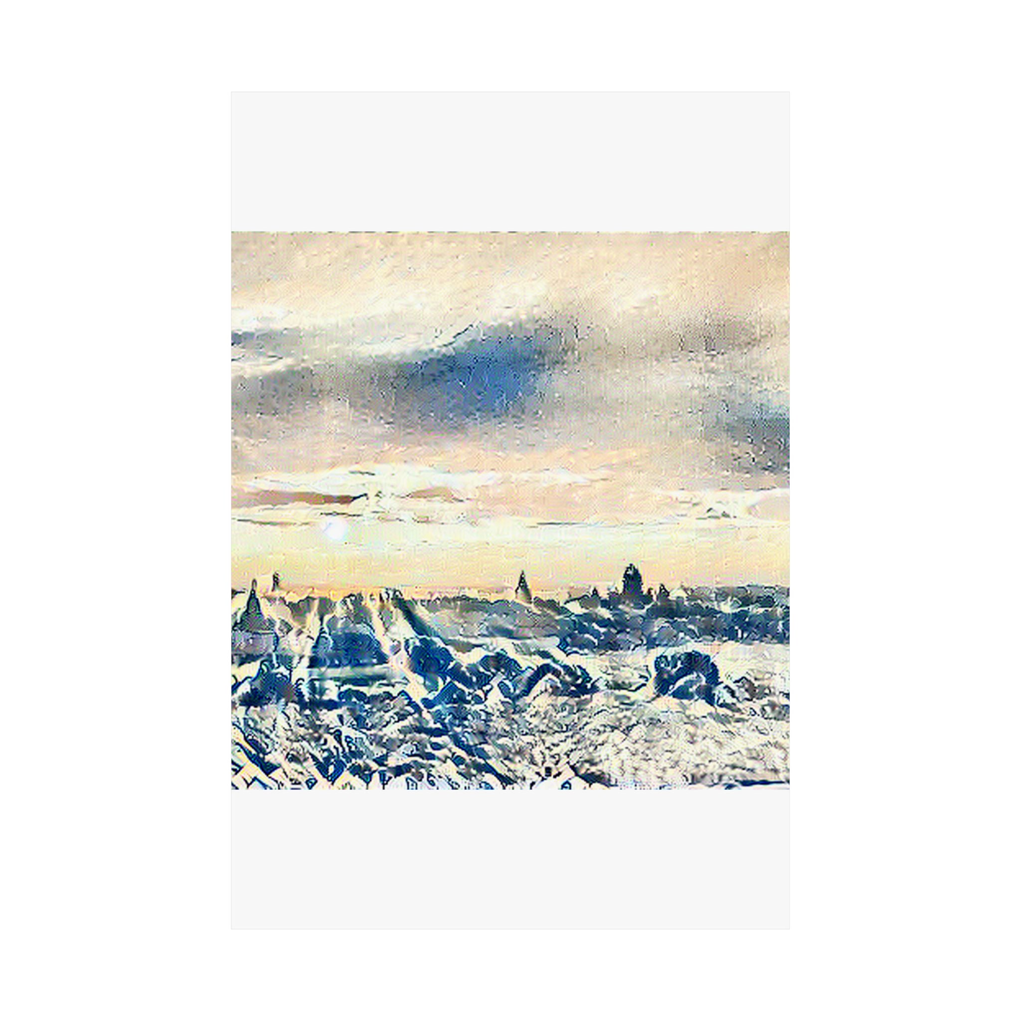 Bagan Temple Plain in The Great Wave off Kanagawa Style | Katsushika Hokusai Inspired Art