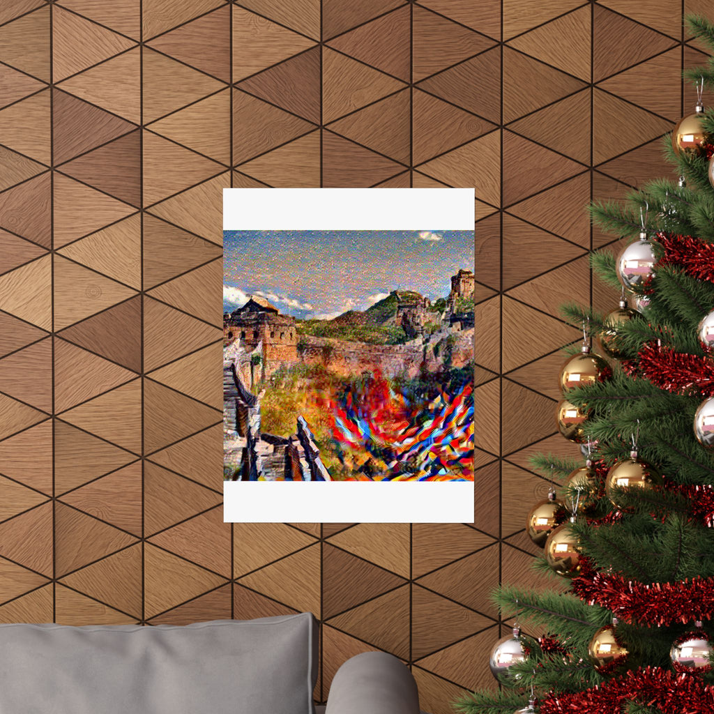 Great Wall in Composition Vii Style - Poster Print