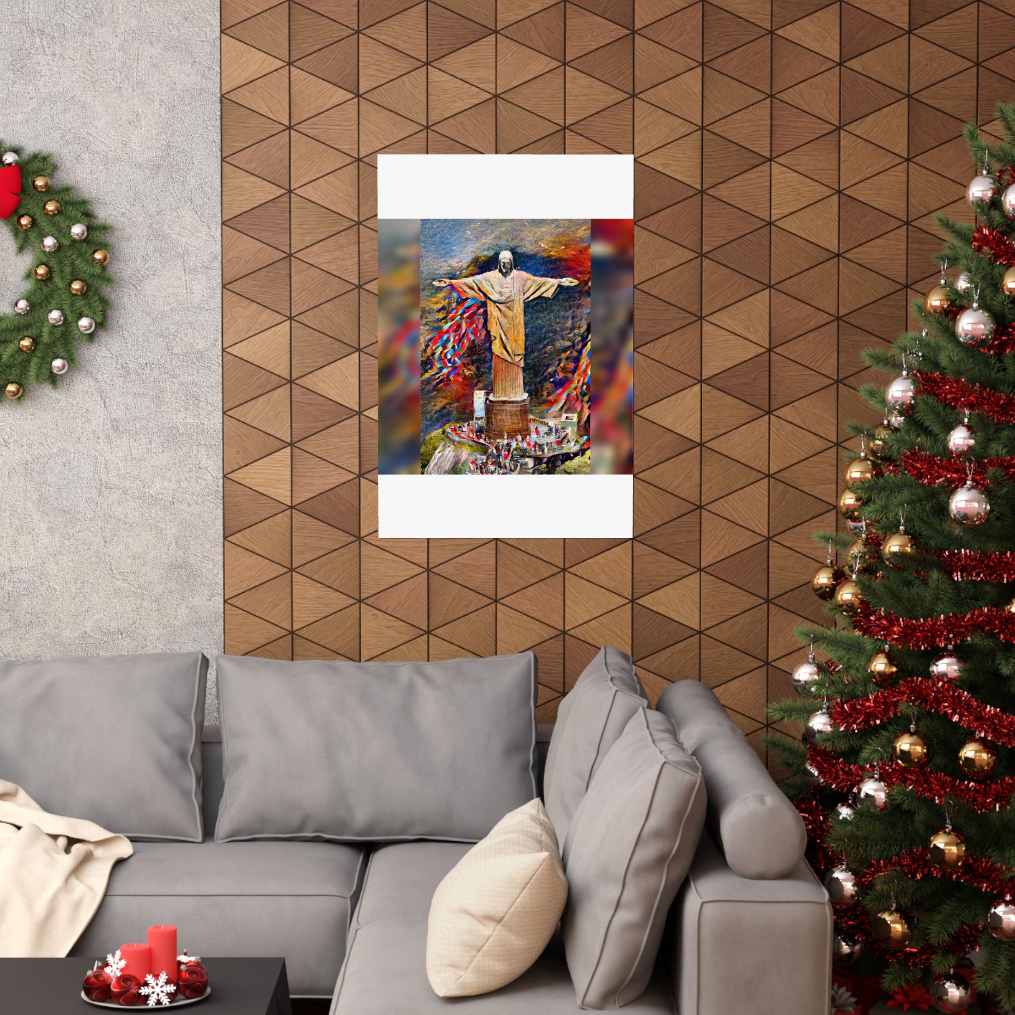 Christ the Redeemer in Composition VII Style - Art Poster Print