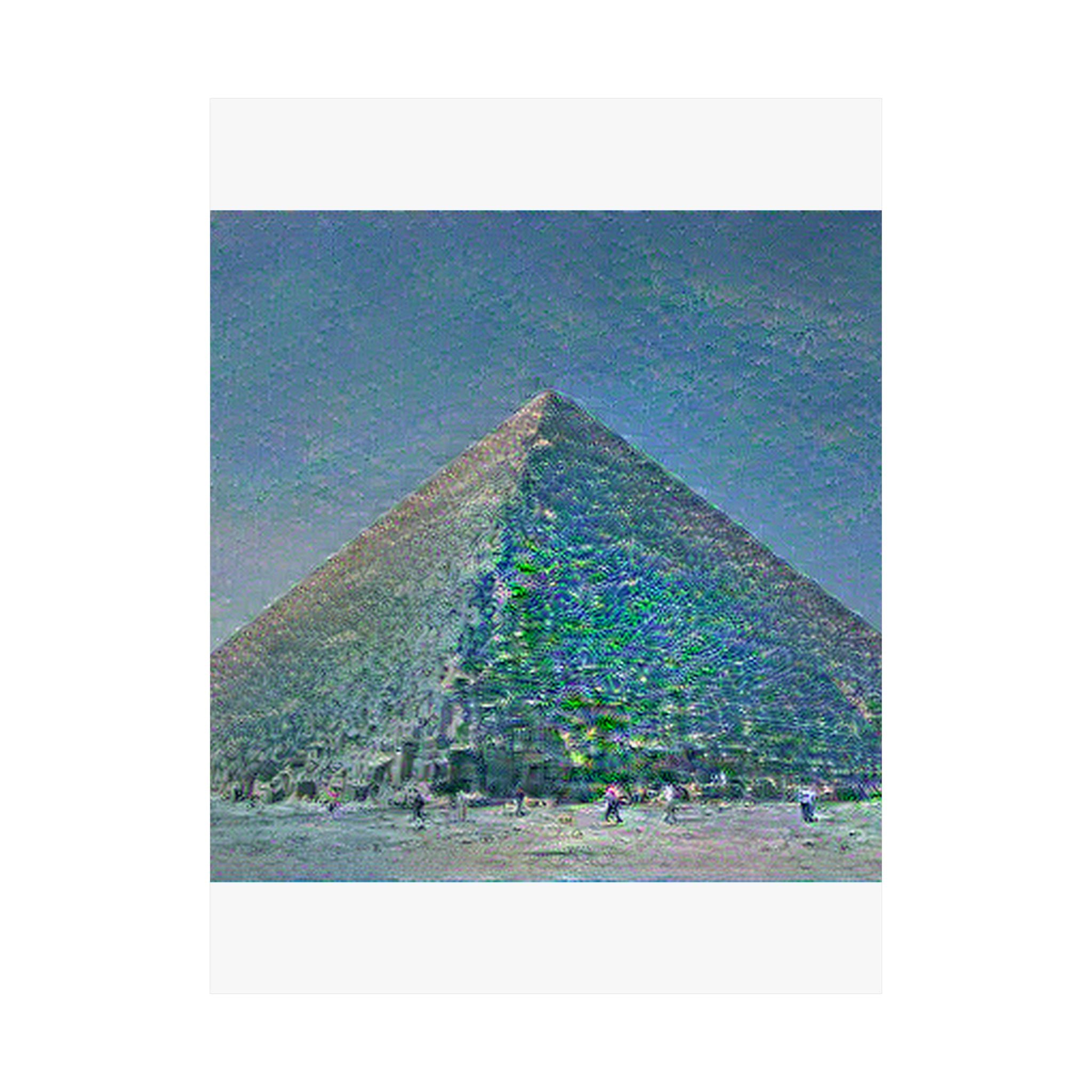 Pyramids Giza in Water Lilies Style - Poster Print