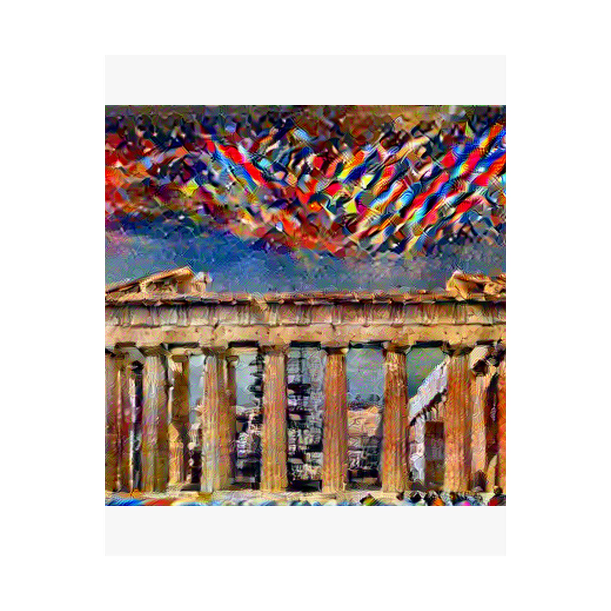 Acropolis Athens in Composition Vii Style - Poster Print