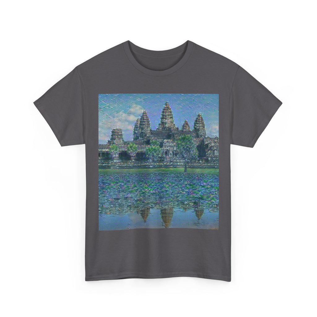 Angkor Wat in Water Lilies Style | Claude Monet Inspired Art
