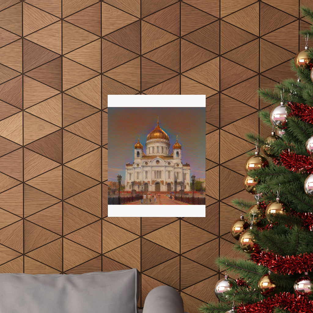 St Basils in The Scream Style - Poster Print