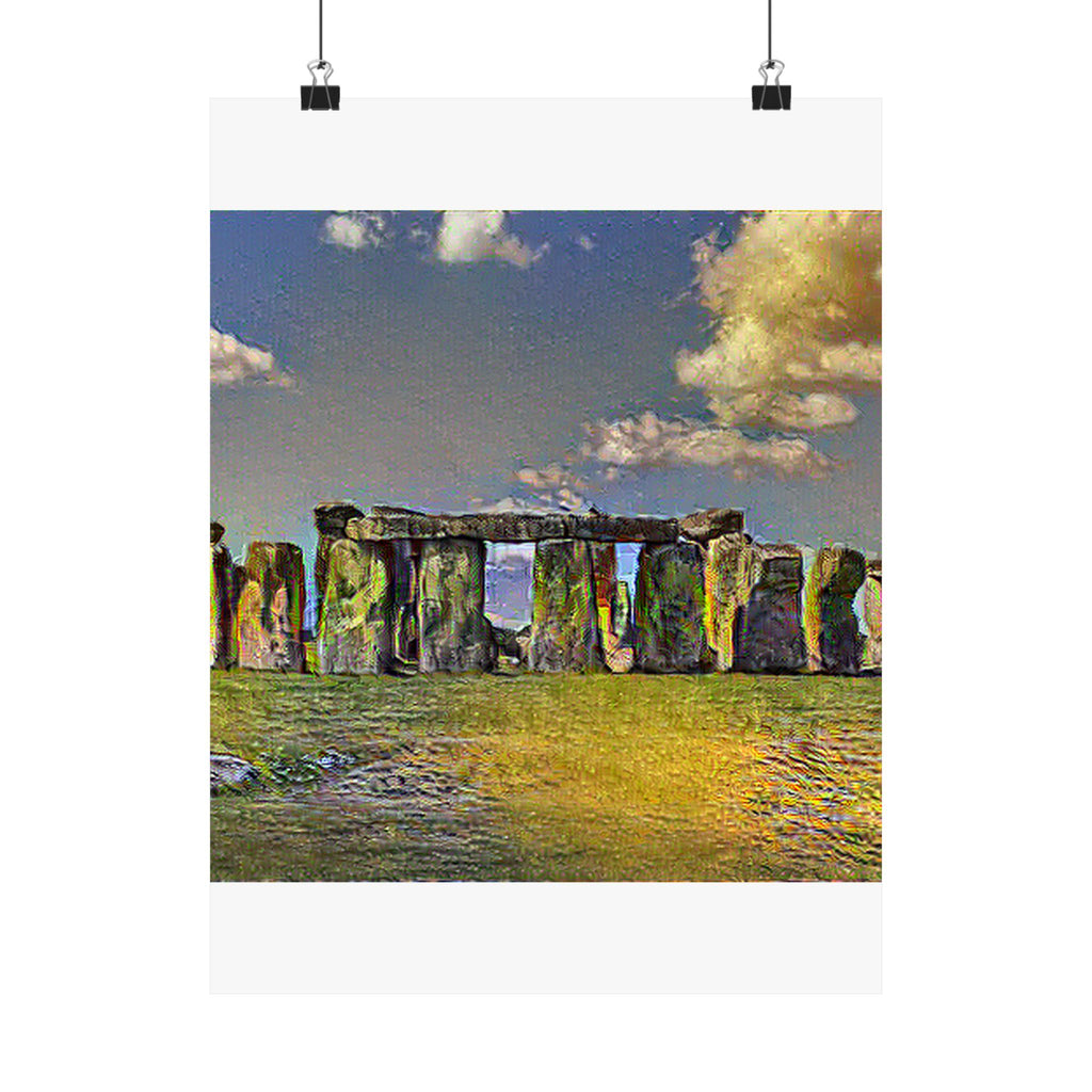 Stonehenge in Cafe Terrace at Night Style | Vincent van Gogh Inspired Art