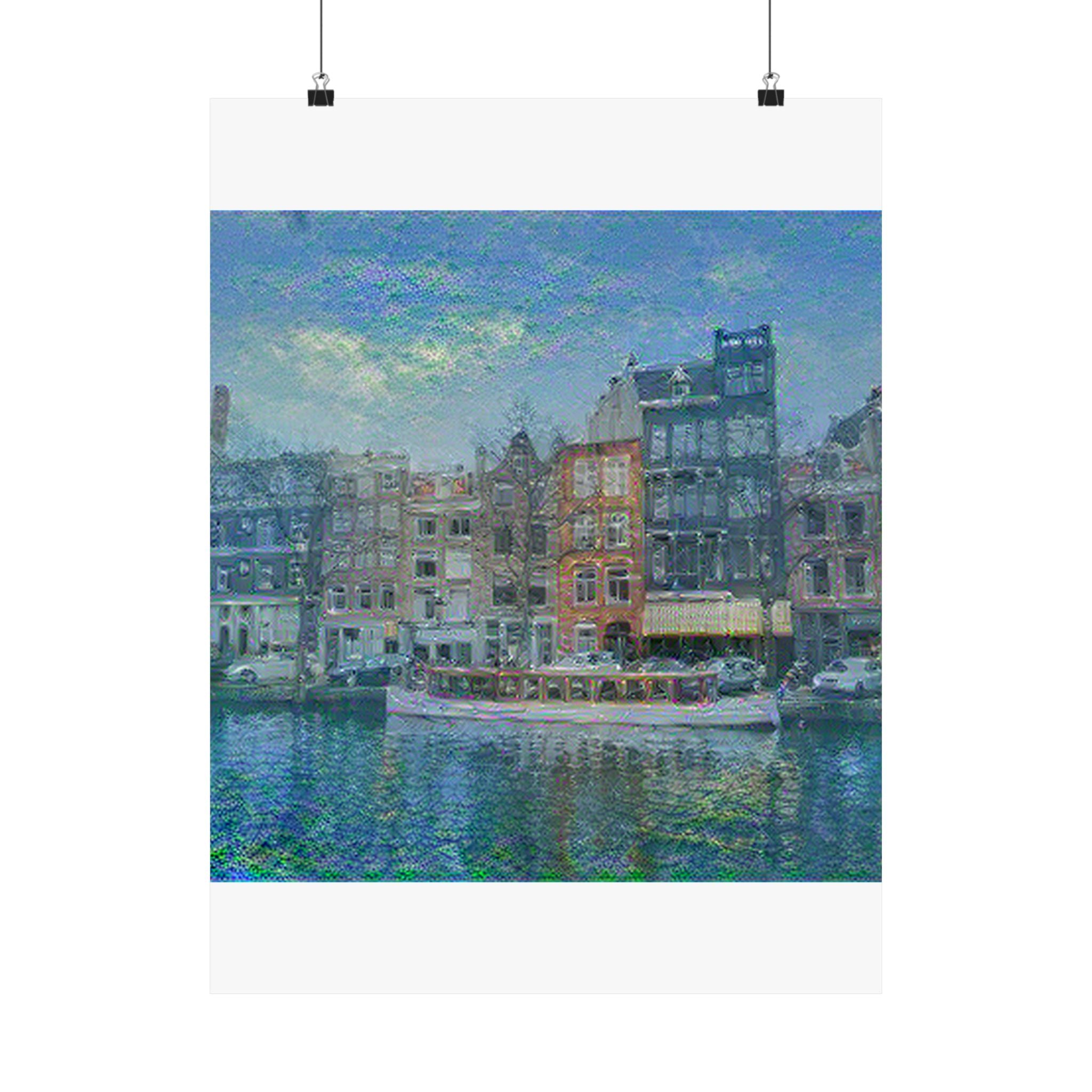 Amsterdam Canal Ring in Water Lilies Style | Claude Monet Inspired Art