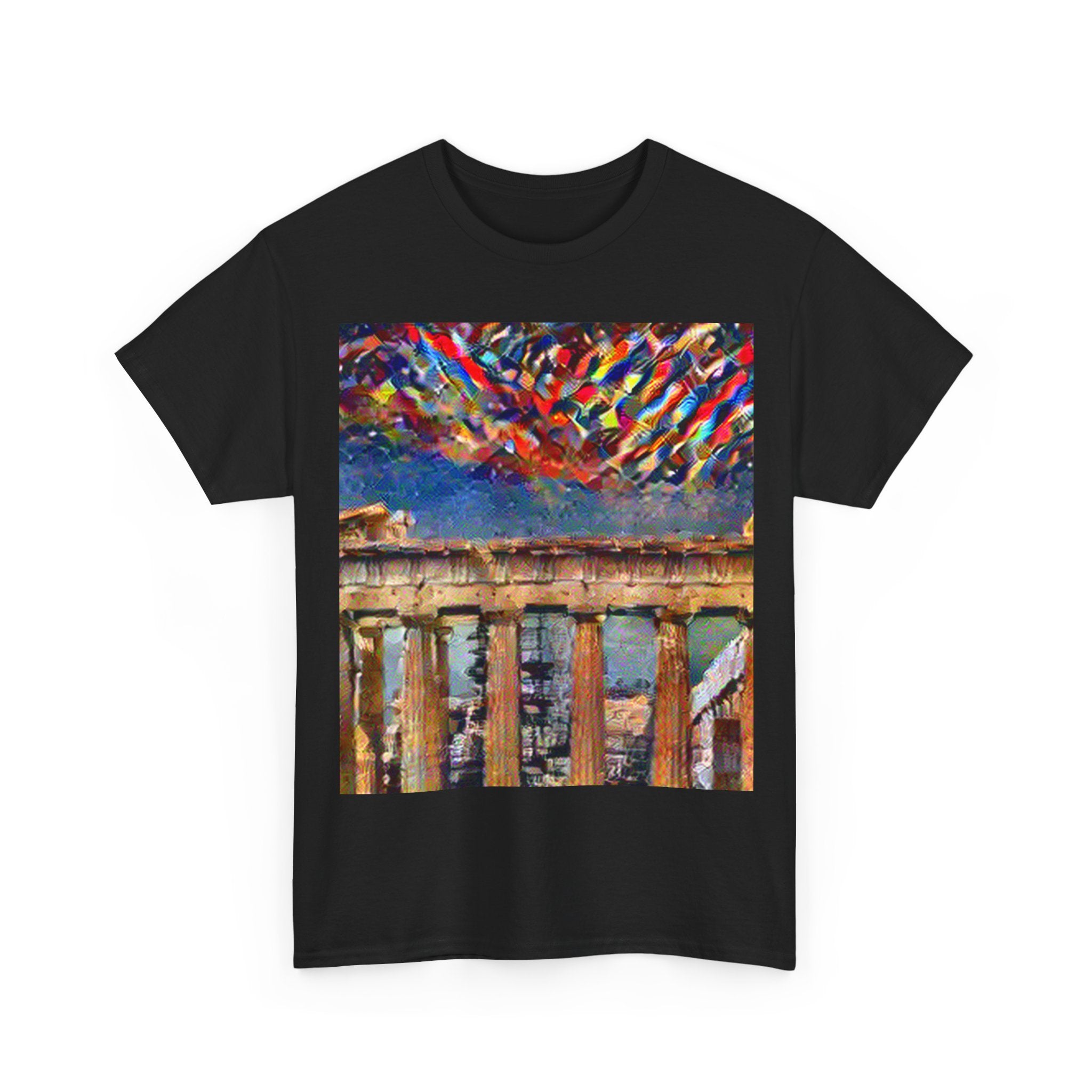 Acropolis Athens in Composition Vii Style - T-Shirt Gift