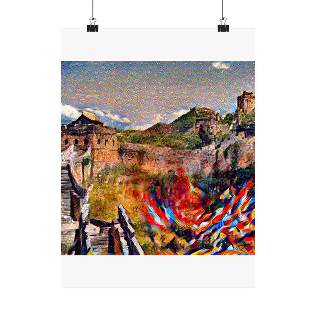 Great Wall in Composition Vii Style - Poster Print