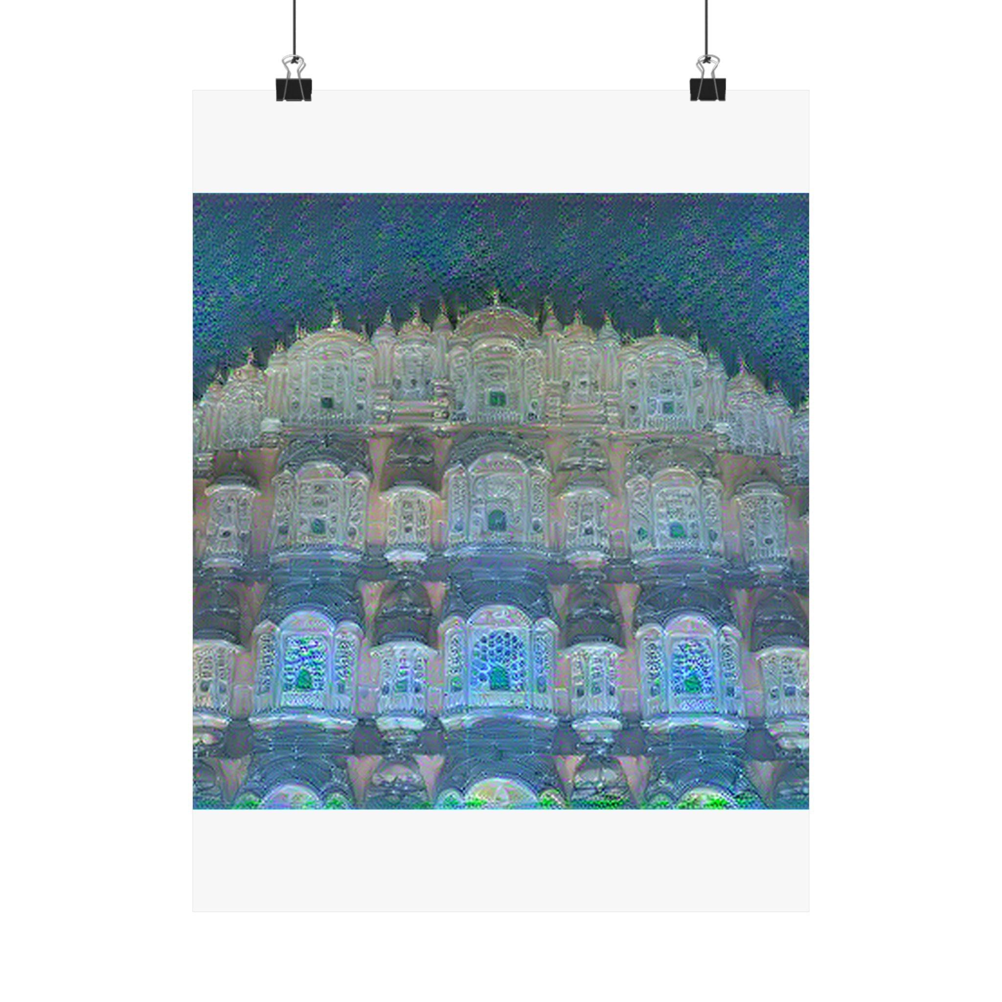 Hawa Mahal in Water Lilies Style | Claude Monet Inspired Art