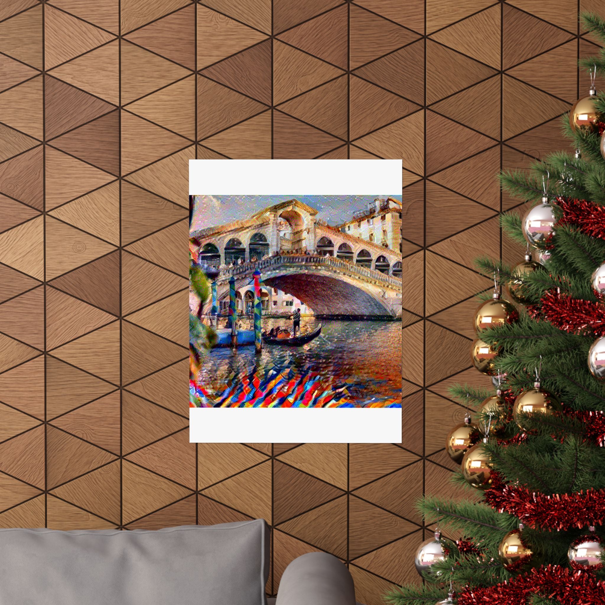 Rialto Bridge in Composition VII Style | Wassily Kandinsky Inspired Art