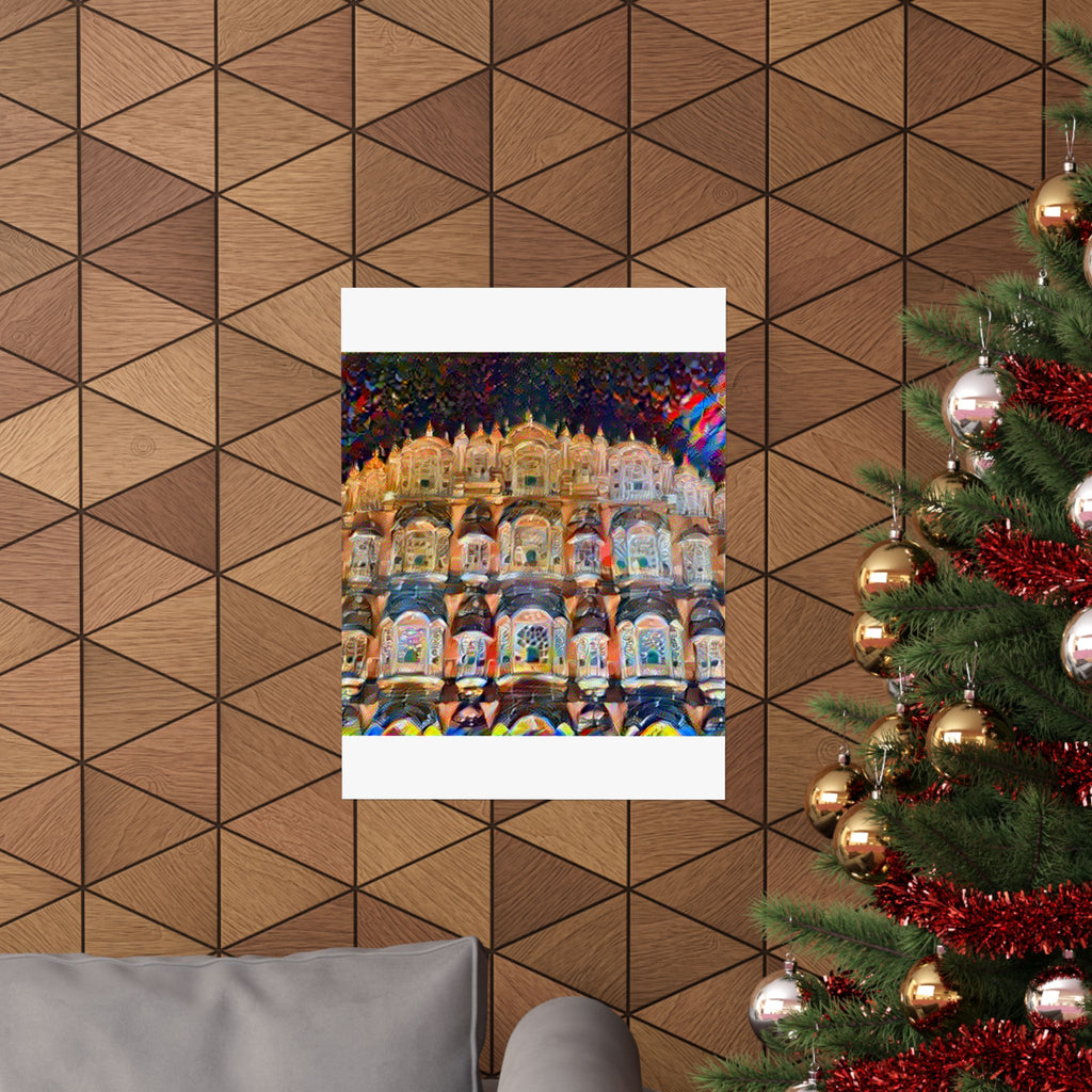 Hawa Mahal in Composition VII Style | Wassily Kandinsky Inspired Art