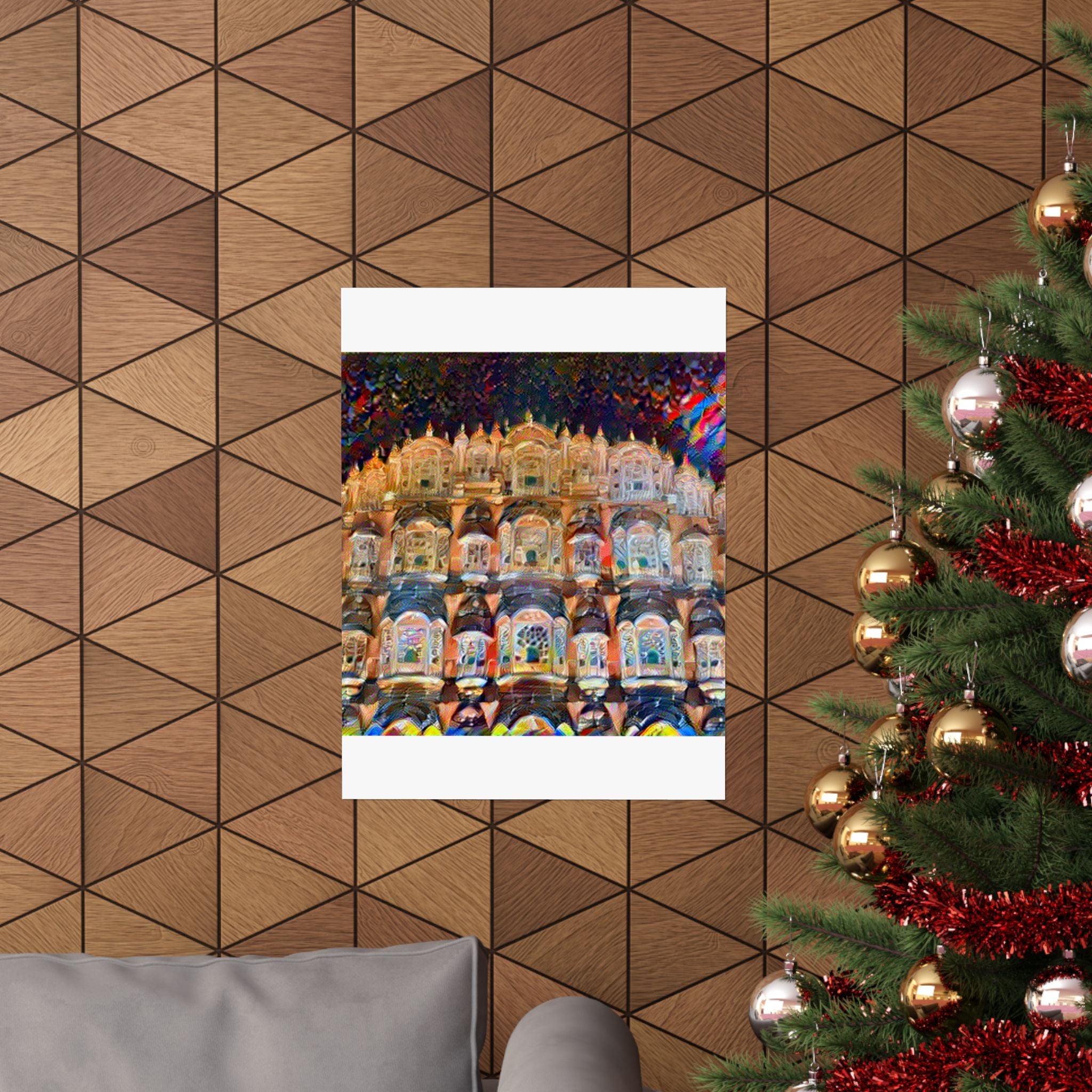 Hawa Mahal in Composition VII Style | Wassily Kandinsky Inspired Art