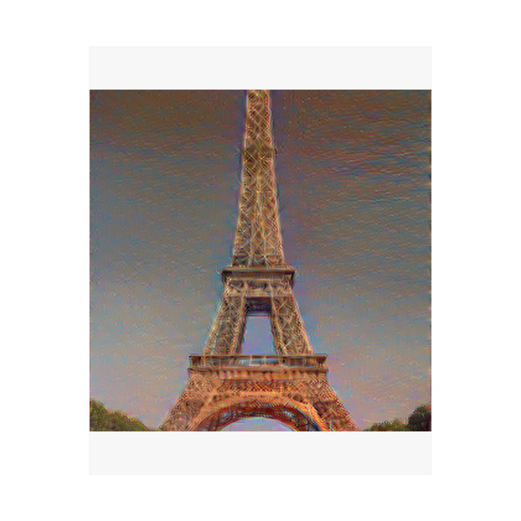 Eiffel Tower in The Scream Style - Poster Print