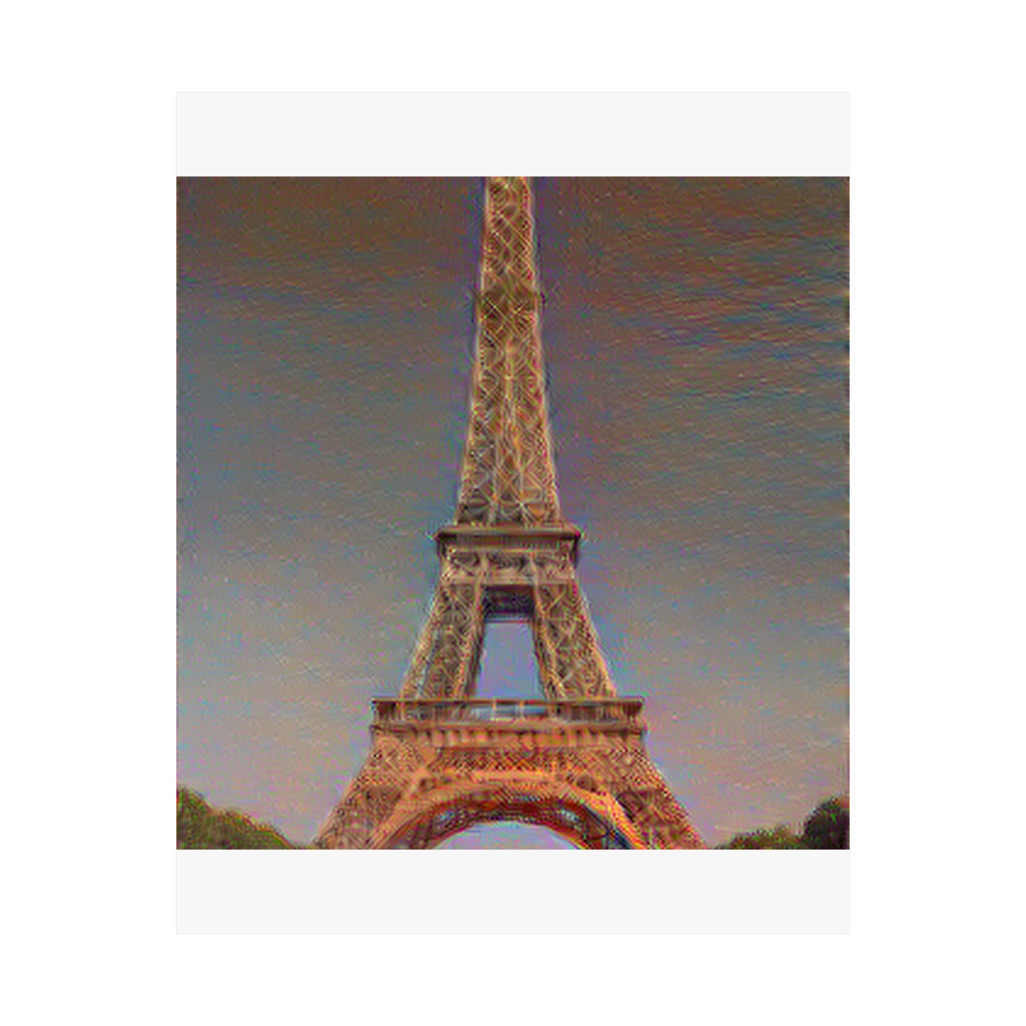 Eiffel Tower in The Scream Style - Poster Print