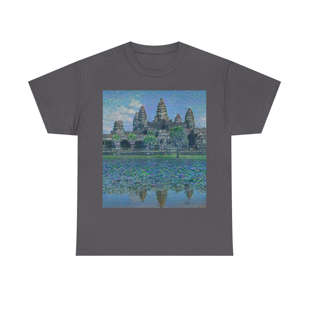 Angkor Wat in Water Lilies Style | Claude Monet Inspired Art