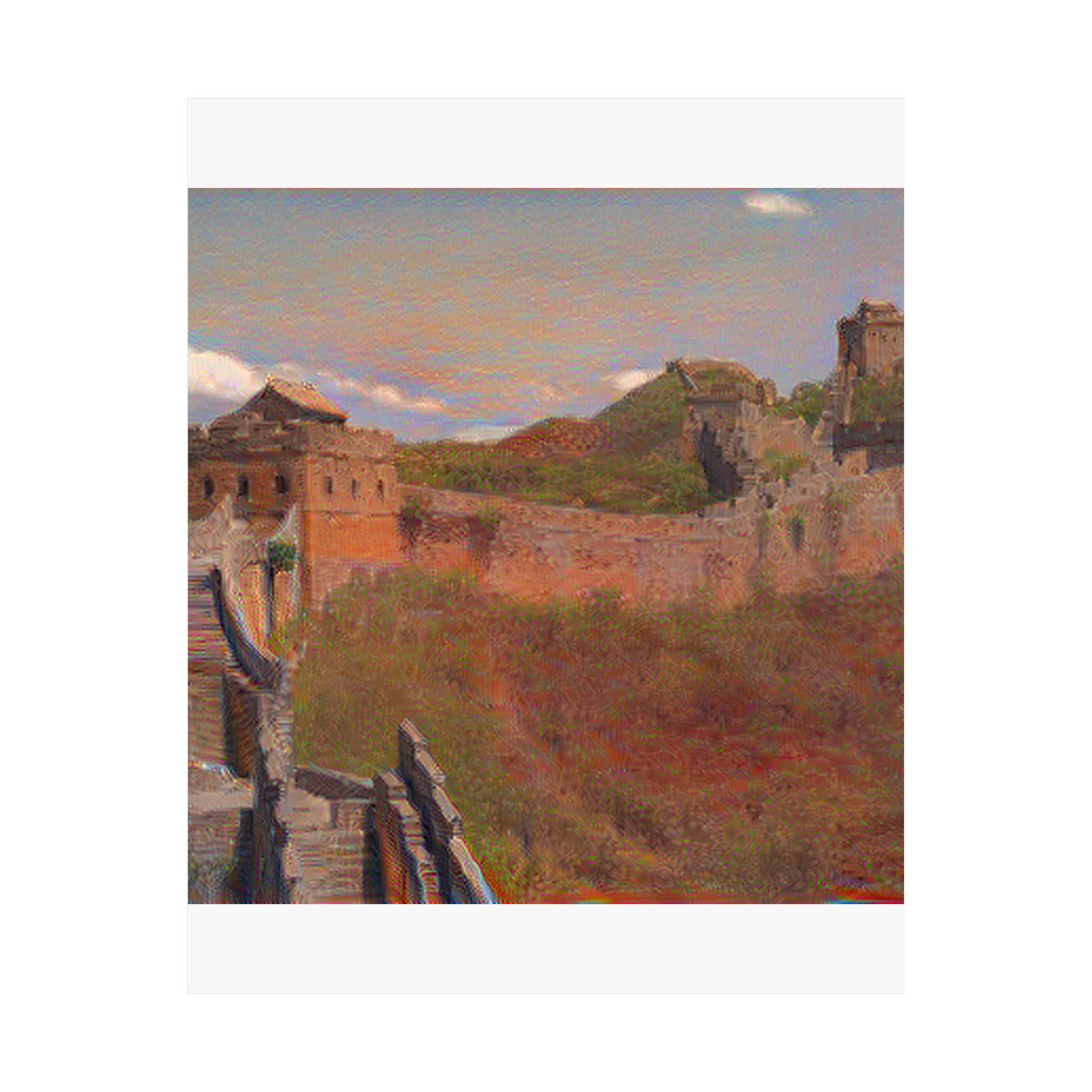 Great Wall in The Scream Style - Poster Print